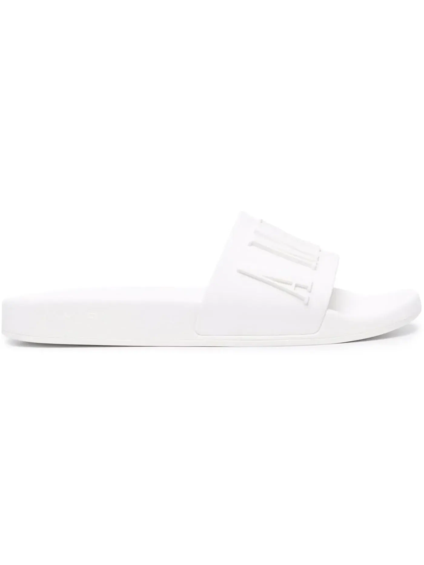 Мужские шлепанцы с тиснением AMIRI Pool Slide — изображение 1 из 1, белый/белый