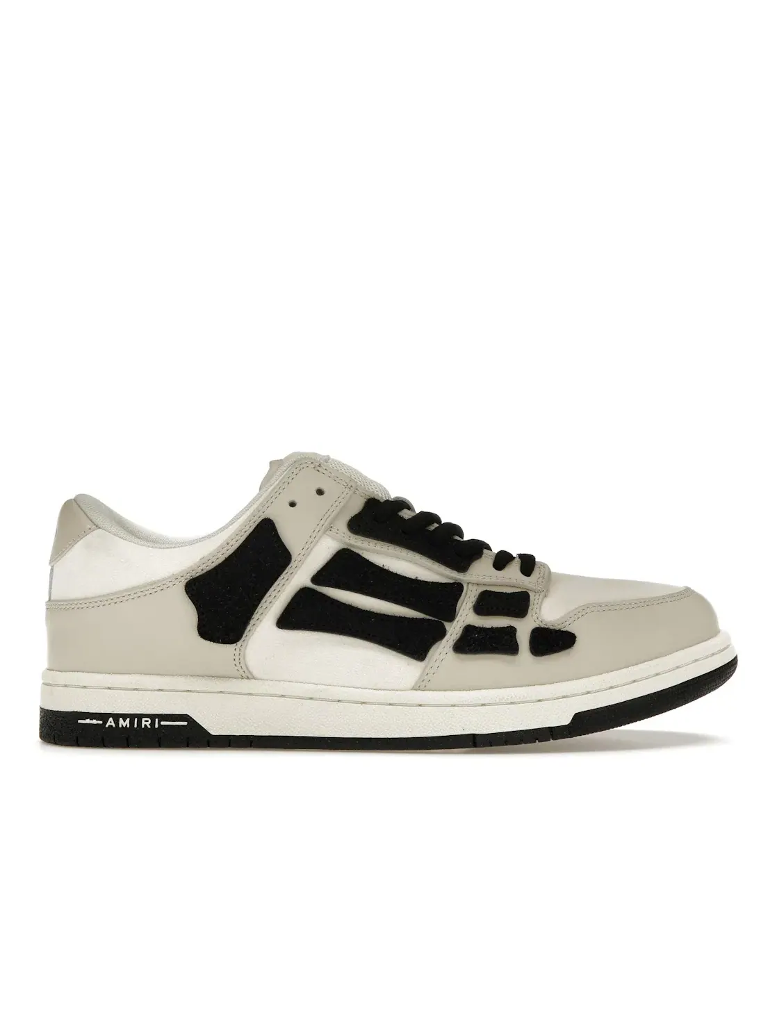 Мужские кроссовки с принтом AMIRI Skel Low Top AMIRI — изображение 1 из 4, бежевый черный
