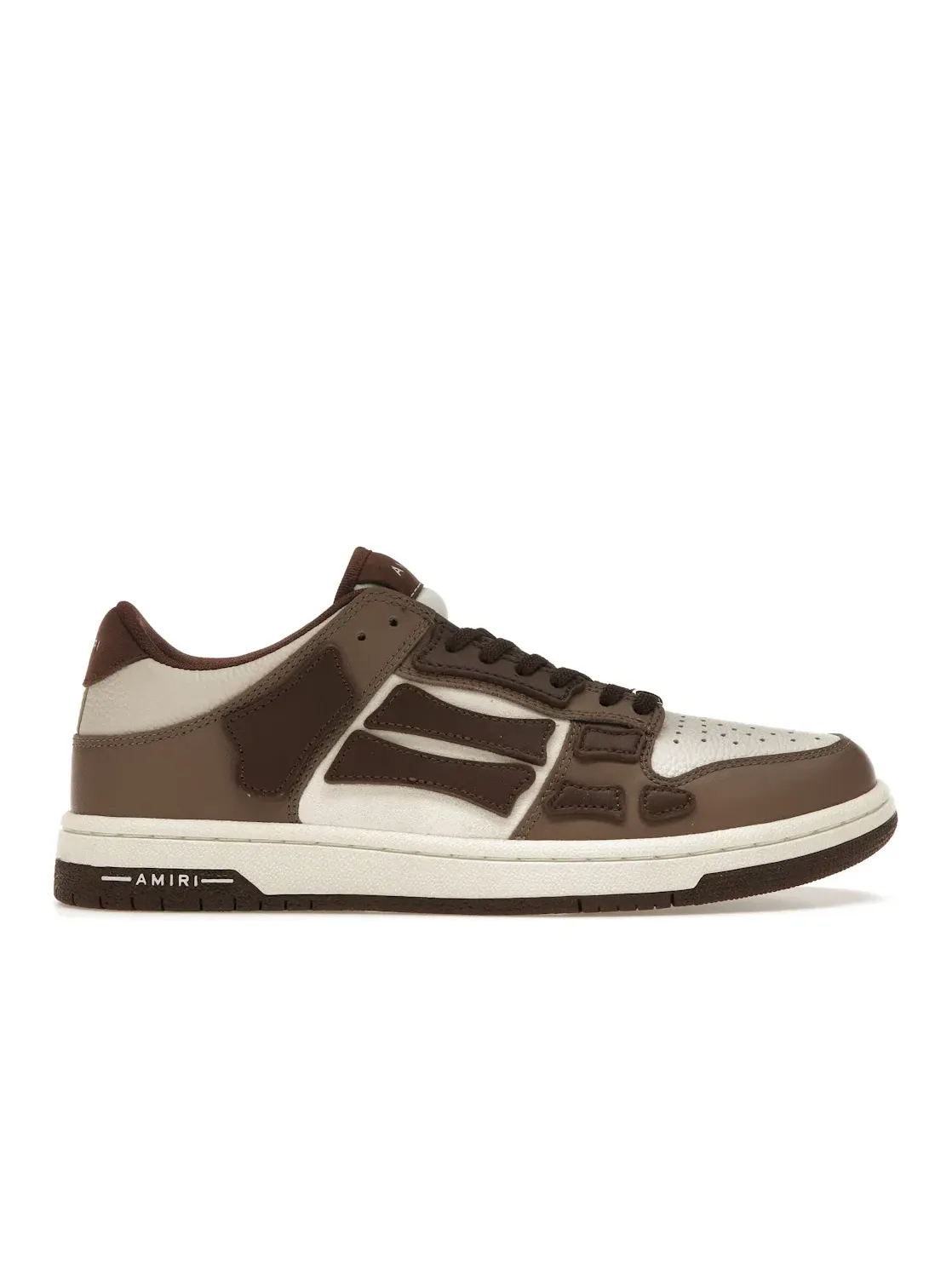 Мужские кеды с принтом AMIRI Skel Low Top Low — изображение 1 из 4, коричневый