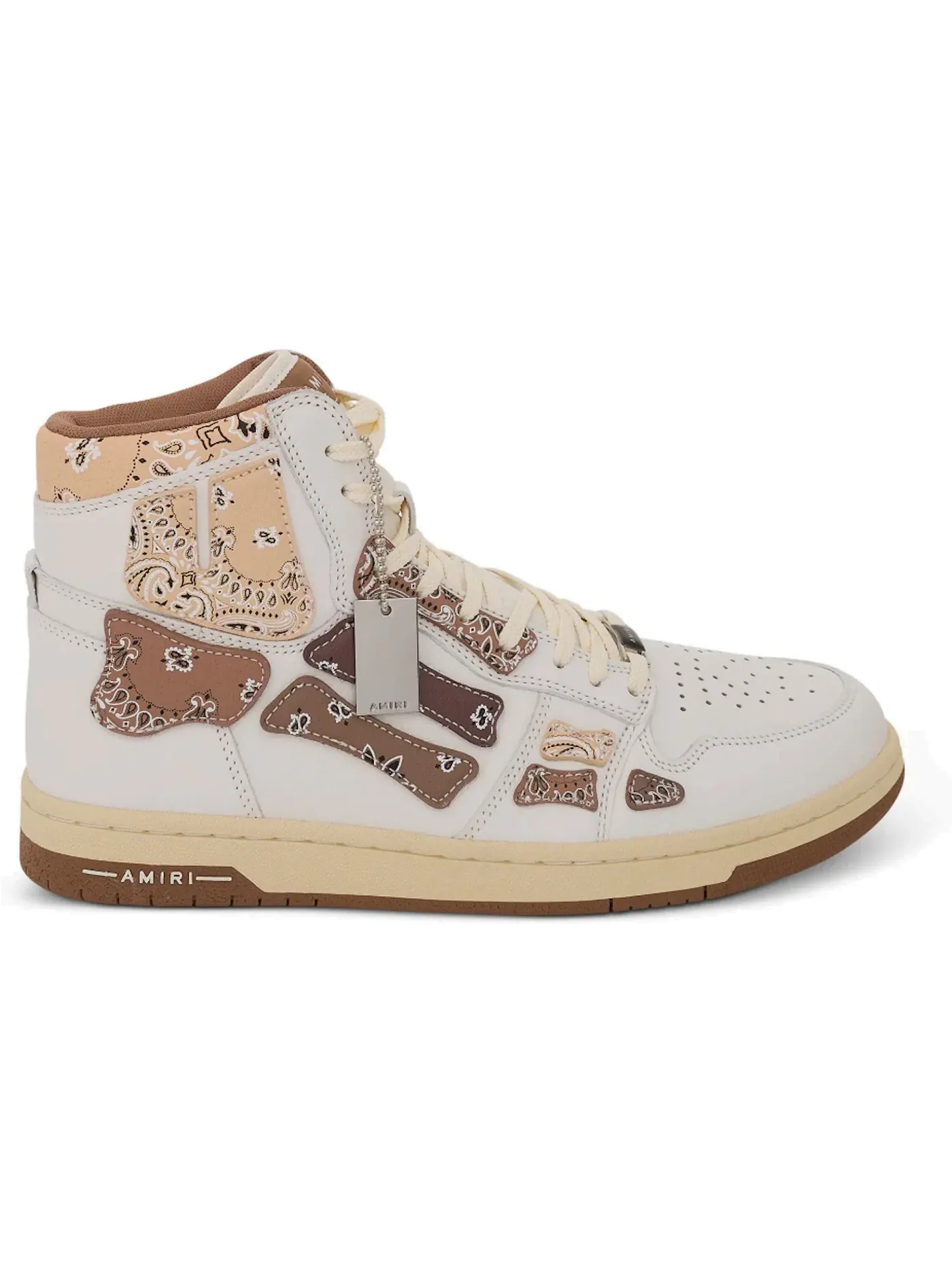 Мужские кроссовки с принтом AMIRI Skel Top Hi — изображение 1 из 1, коричневый/белый