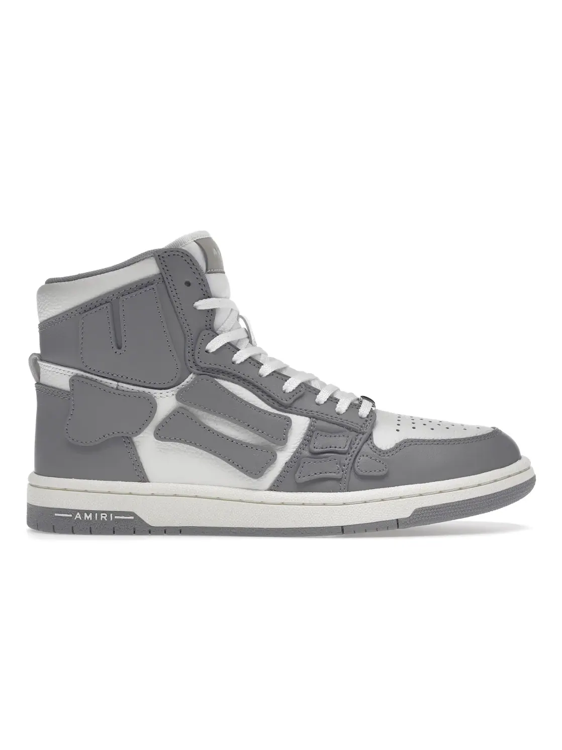 Мужские кроссовки с принтом AMIRI Skel Top Hi — изображение 1 из 4, серый белый