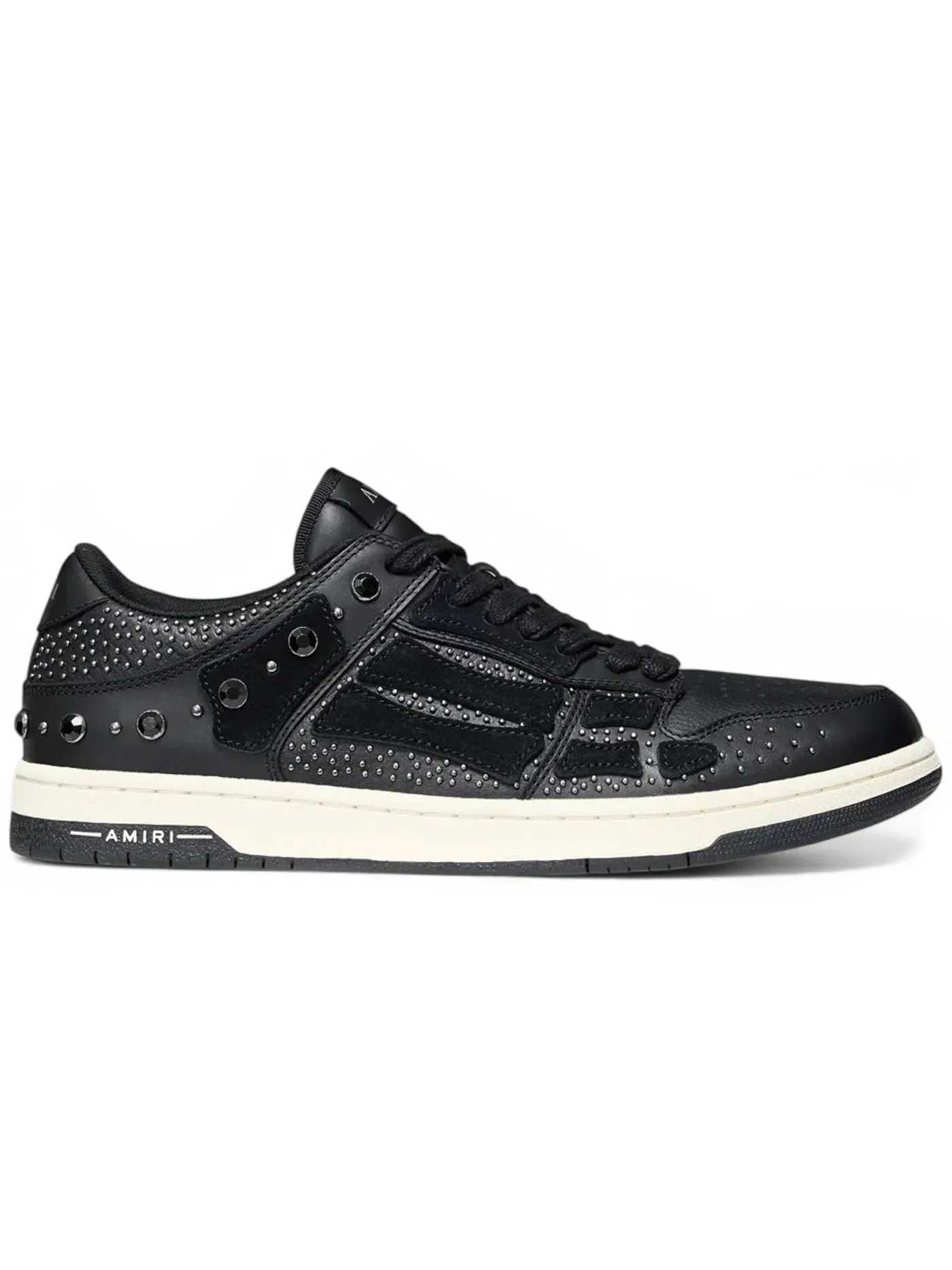 Мужские кроссовки с кристаллами AMIRI Skel-Top Low — изображение 1 из 1, черный
