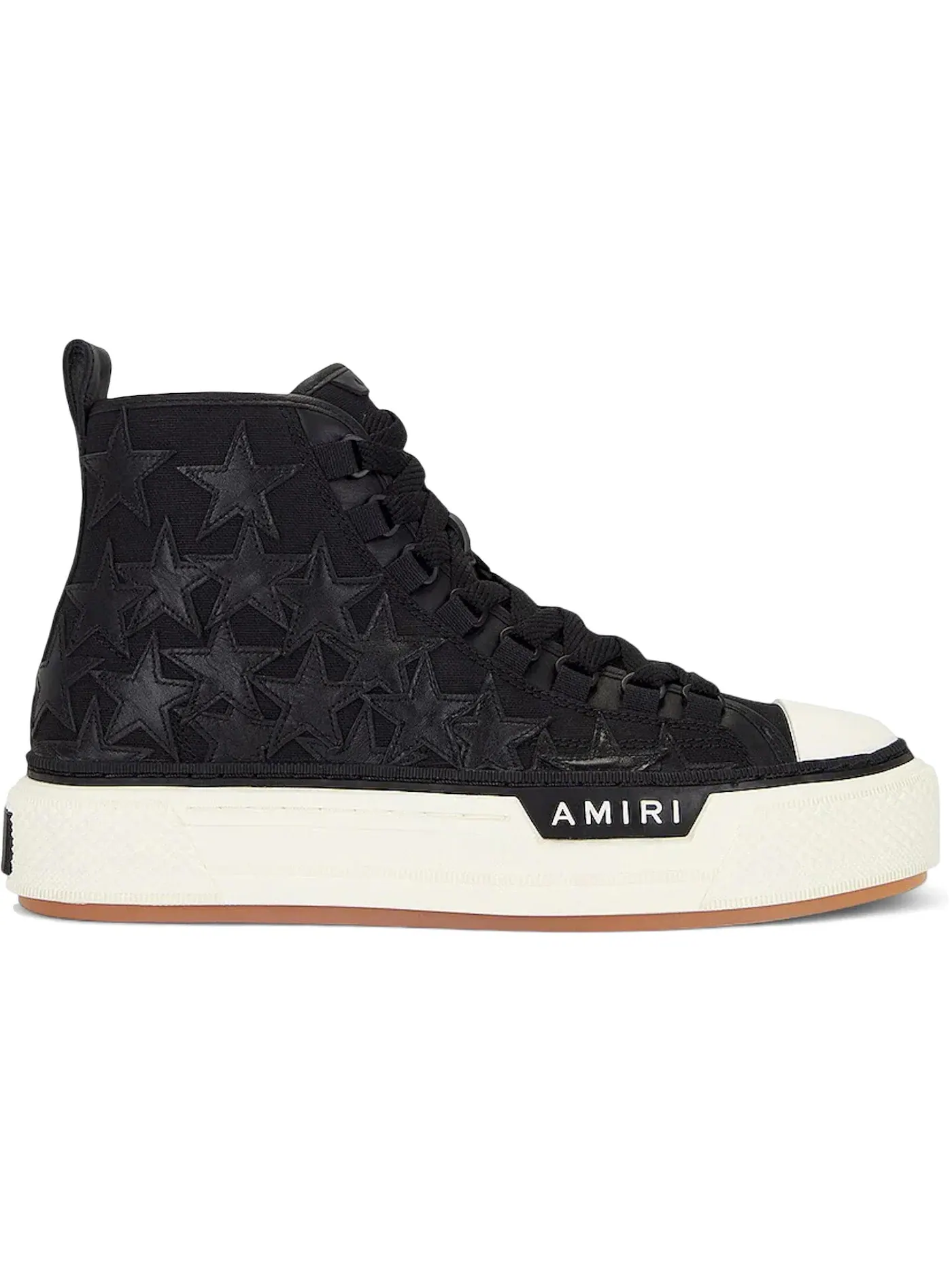 Женские кроссовки с принтом AMIRI Stars Court High AMIRI — изображение 1 из 1, черный/белый