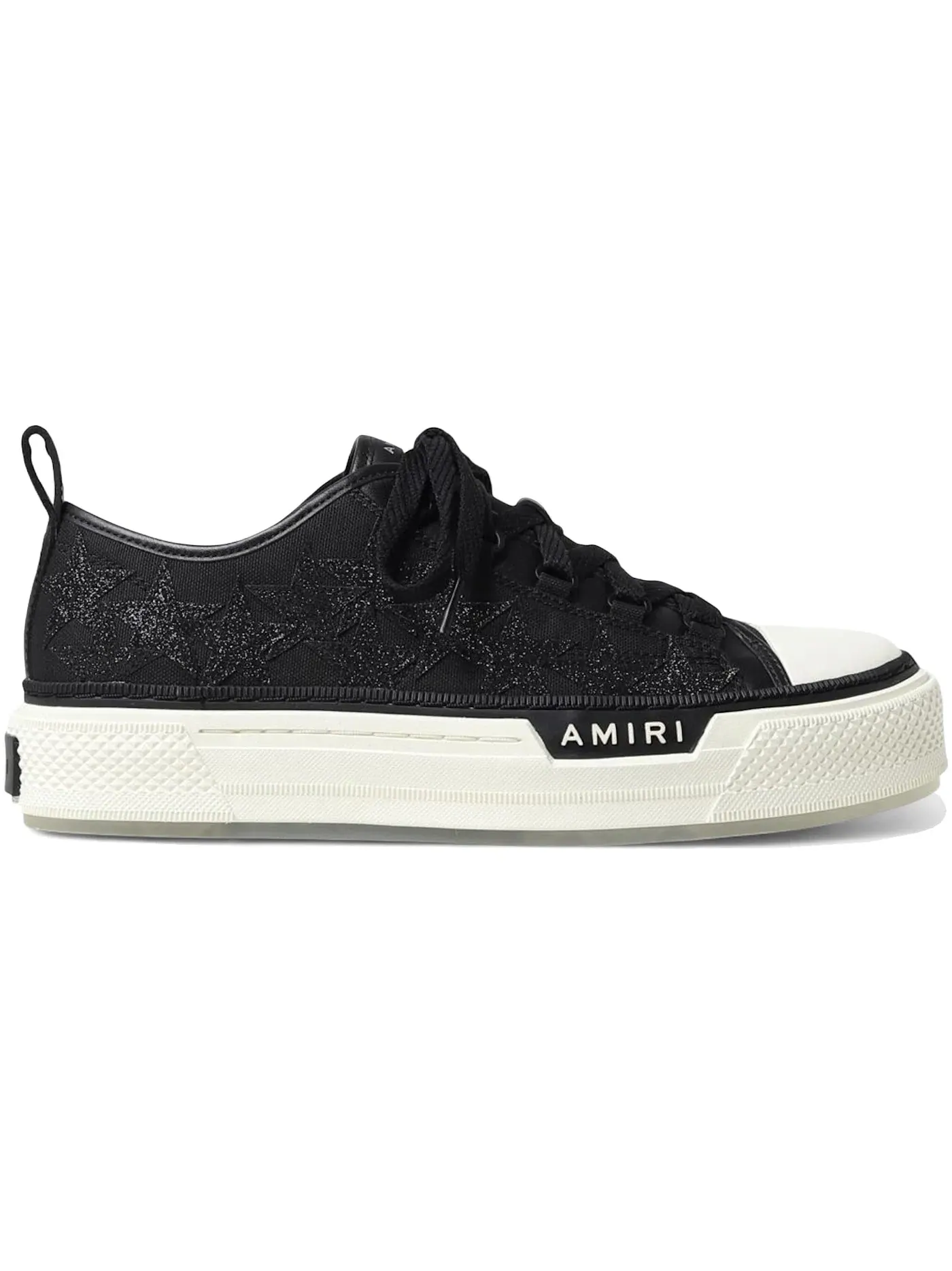 Мужские кроссовки с блестками AMIRI Stars Court Low — изображение 1 из 1, черный