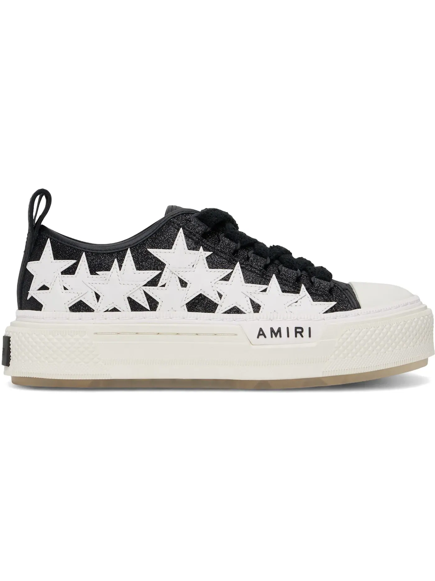 Женские кроссовки с блестками AMIRI Stars Court Low — изображение 1 из 1, черный
