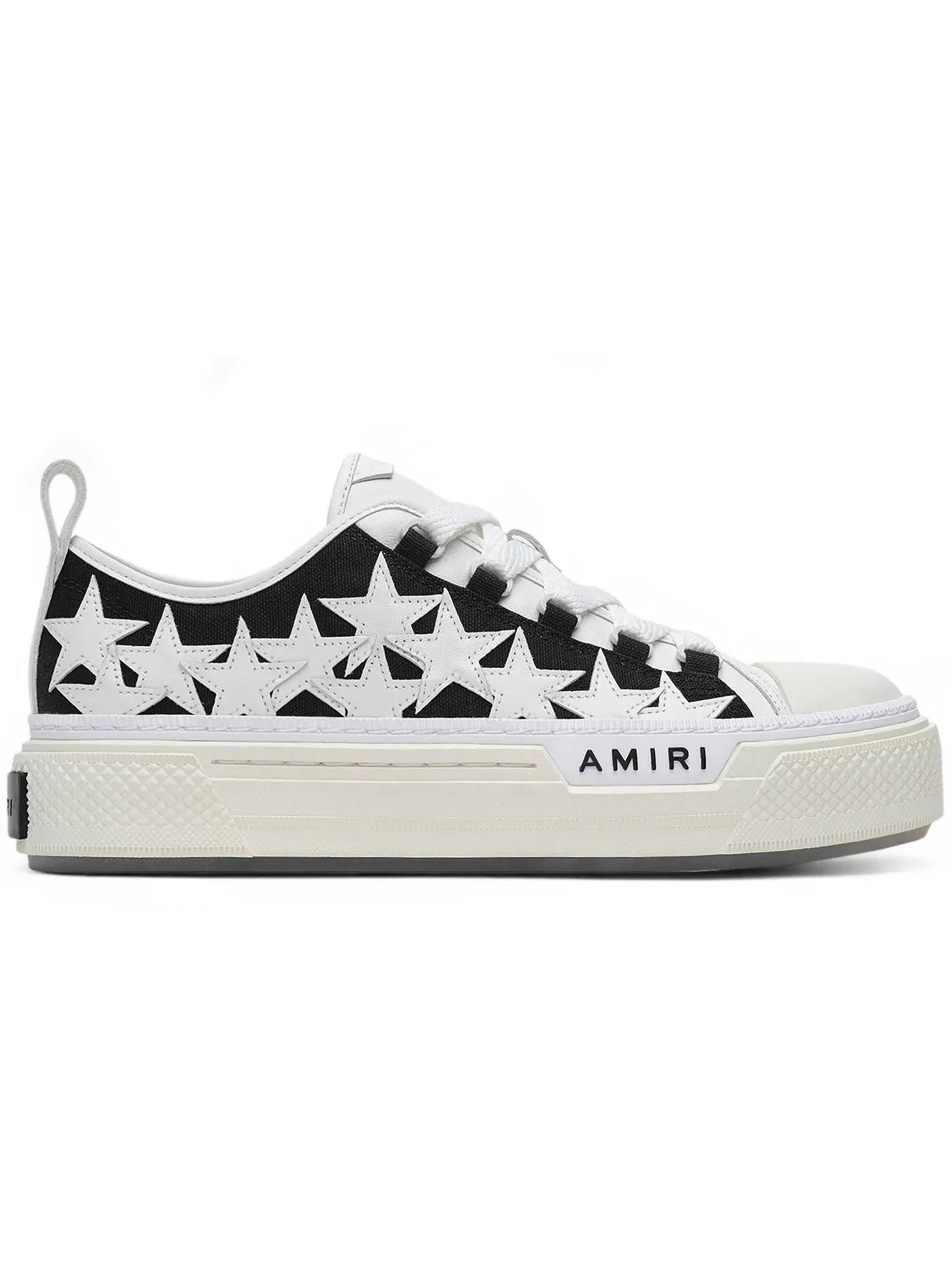 Женские кроссовки с принтом AMIRI Stars Court Low — изображение 1 из 1, черный/белый