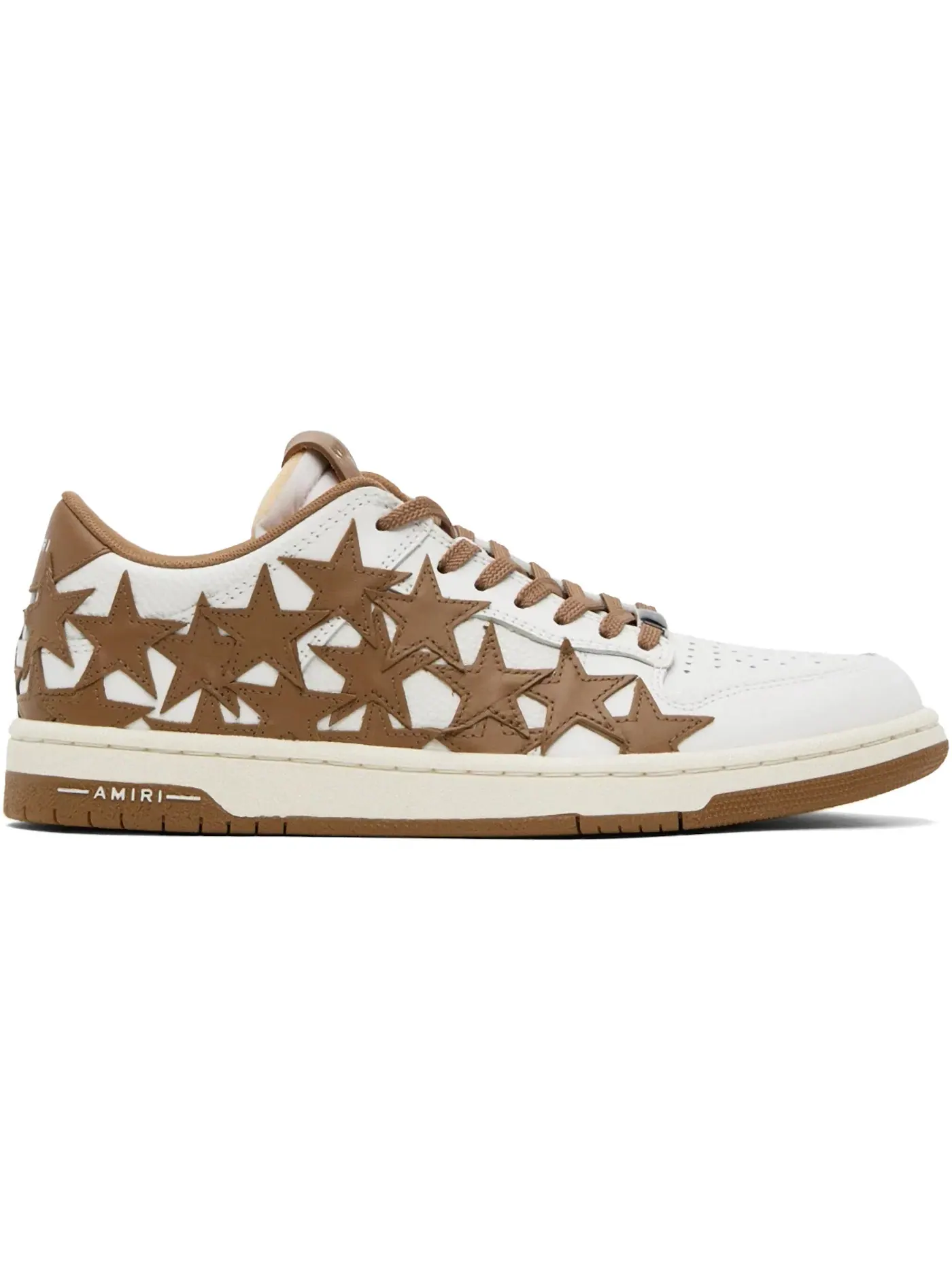 Мужские кроссовки с принтом AMIRI Stars Low Top AMIRI — изображение 1 из 1, белый/коричневый