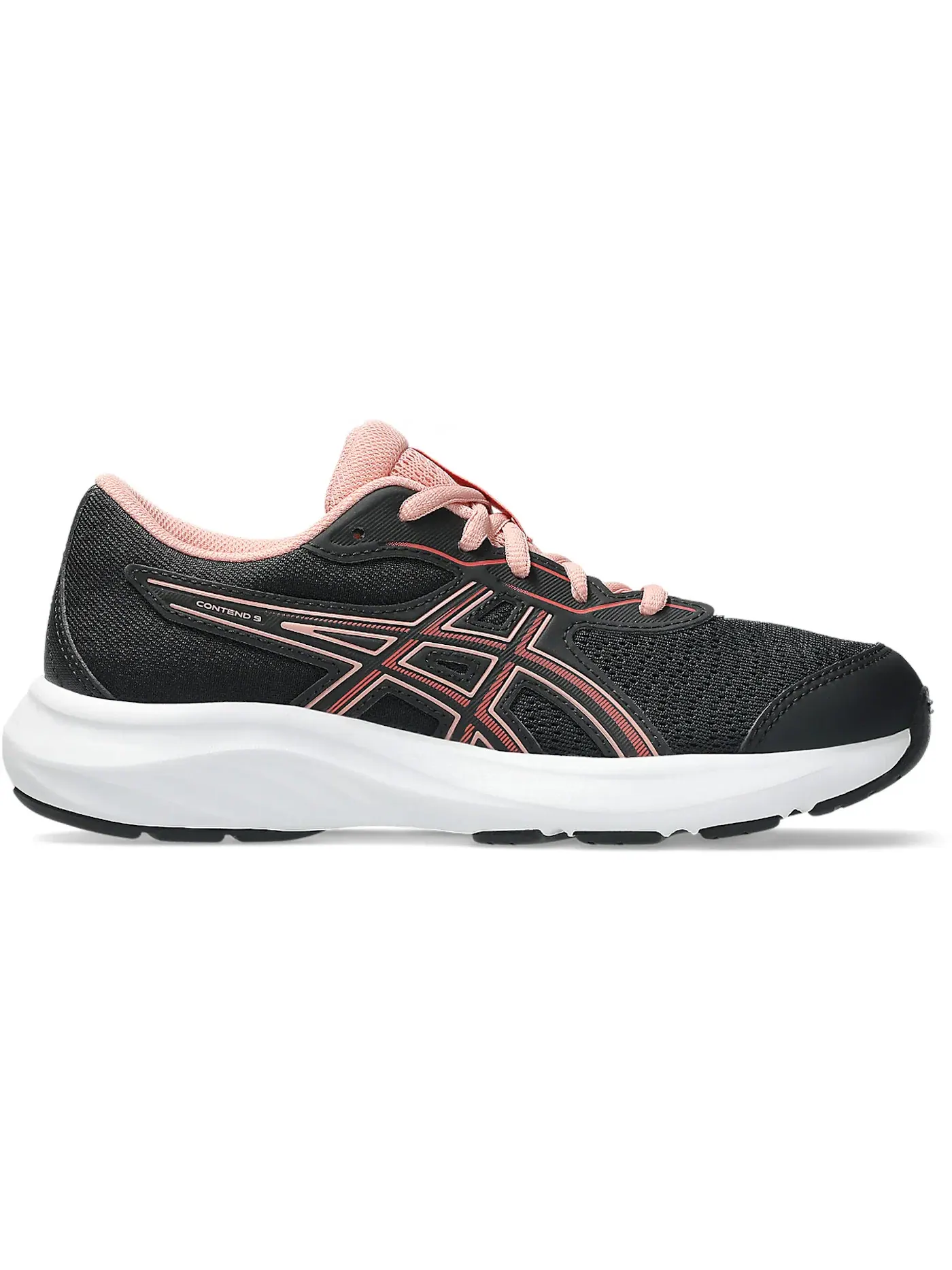 Детские кроссовки для бега ASICS Contend 9 — изображение 1 из 1, черный/темный розовый