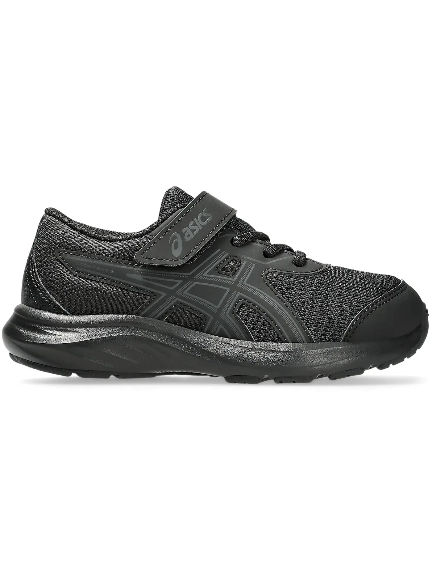 Детские кроссовки для активного отдыха ASICS Contend 9 — изображение 1 из 1, черный/графитовый серый