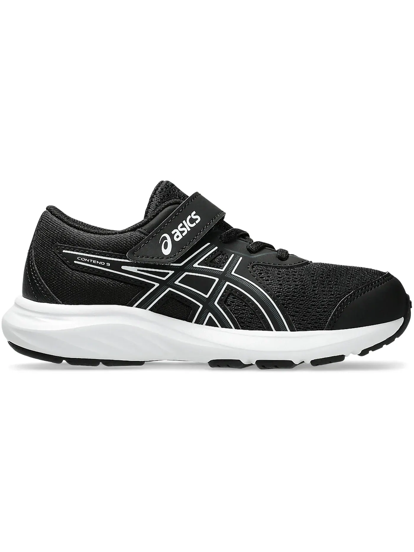 Детские кроссовки для бега ASICS Contend 9 — изображение 1 из 1, черный/белый