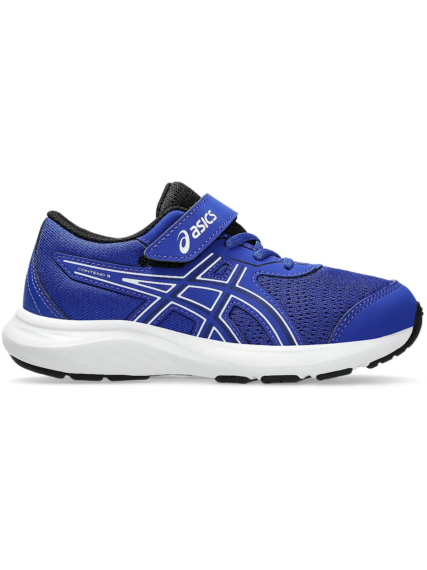 Детские кроссовки для мальчиков с длинным шнурком ASICS Contend 9 — изображение 1 из 1, синий белый