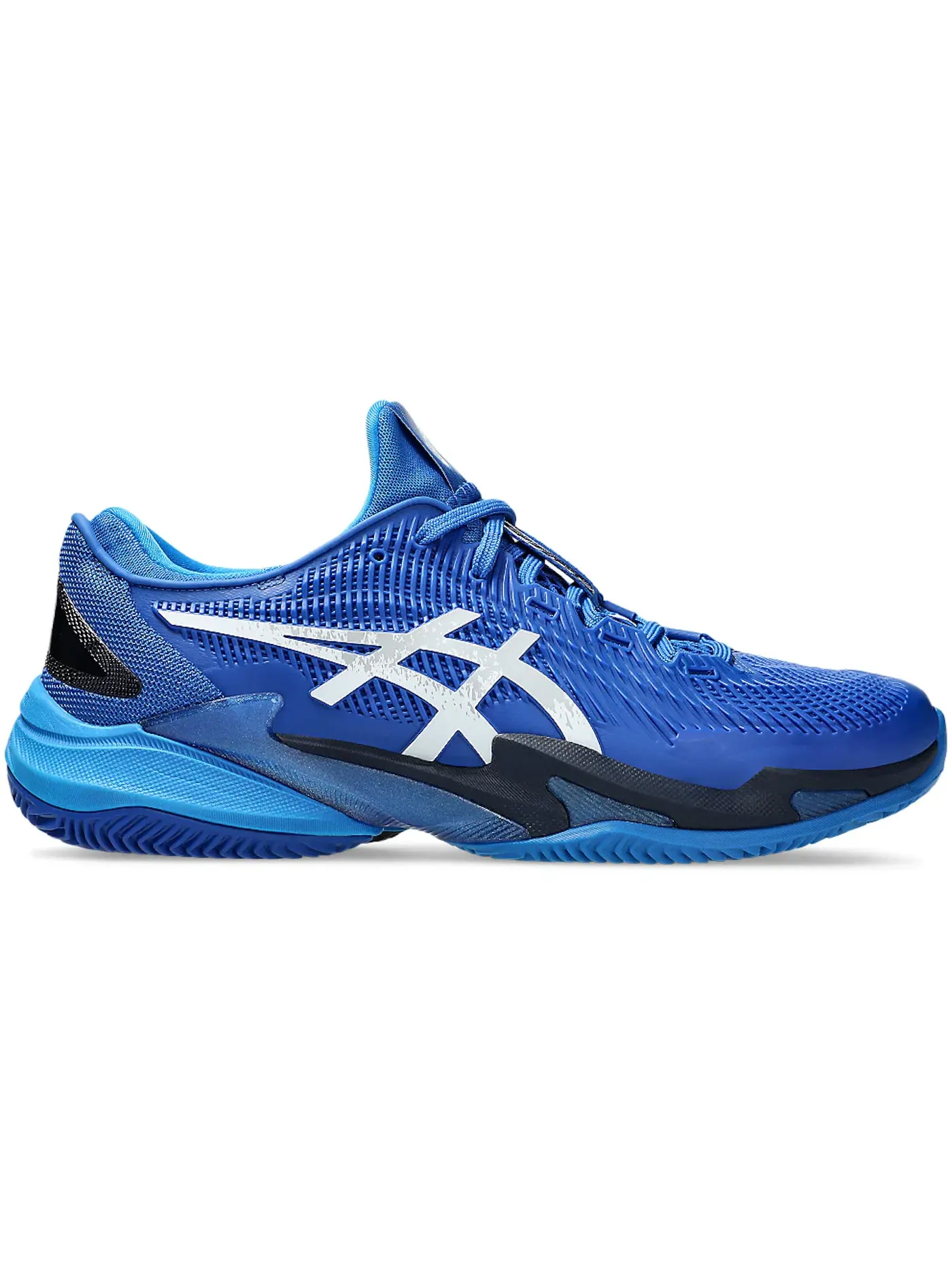 Мужские кроссовки для тенниса ASICS Court FF 3 Novak Clay — изображение 1 из 1, синий серебристый