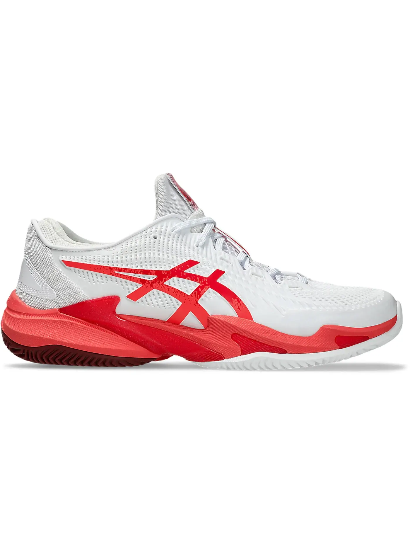 Мужские кроссовки для тенниса ASICS Court FF 3 Novak Clay — изображение 1 из 1, белый/красный