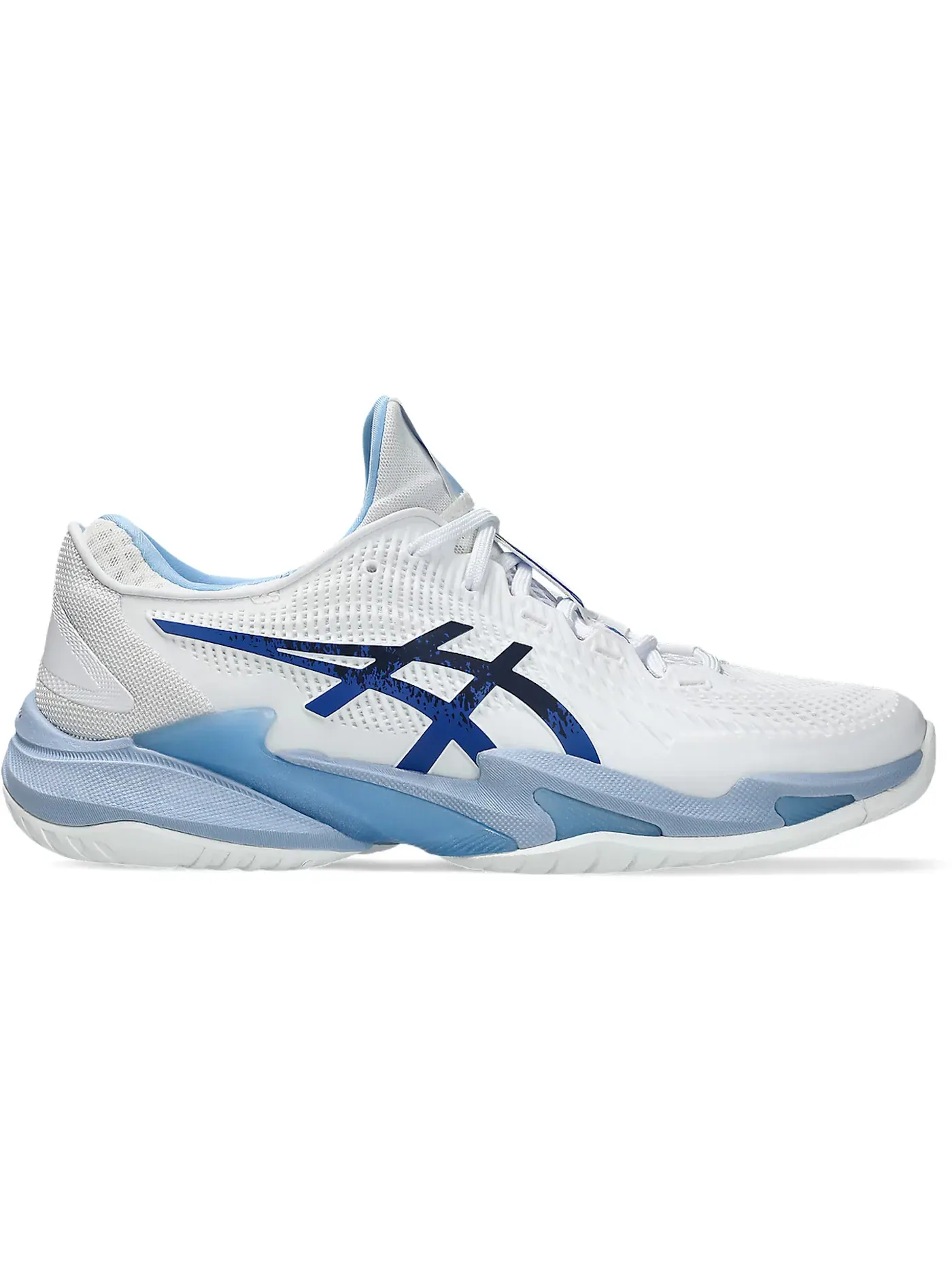 Мужские кроссовки для игры в теннис ASICS Court FF 3 Novak — изображение 1 из 1, белый/синий