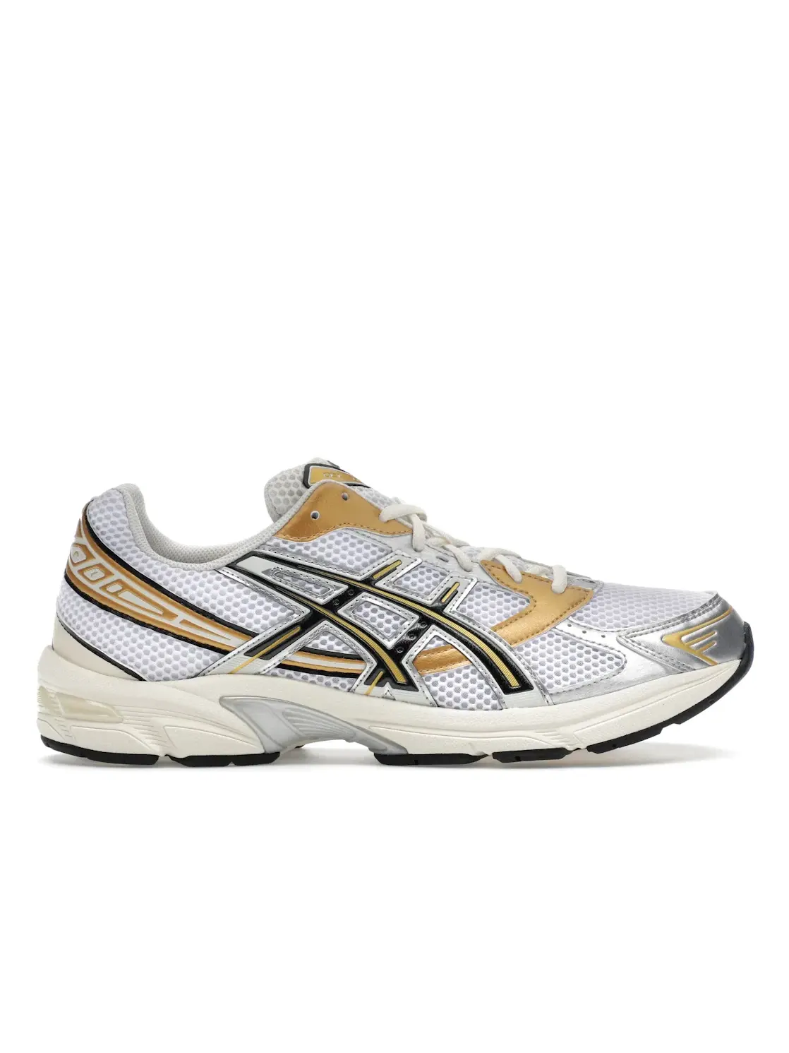 Мужские кроссовки с амортизацией ASICS Gel-1130 — изображение 1 из 4, белый черный золотистый