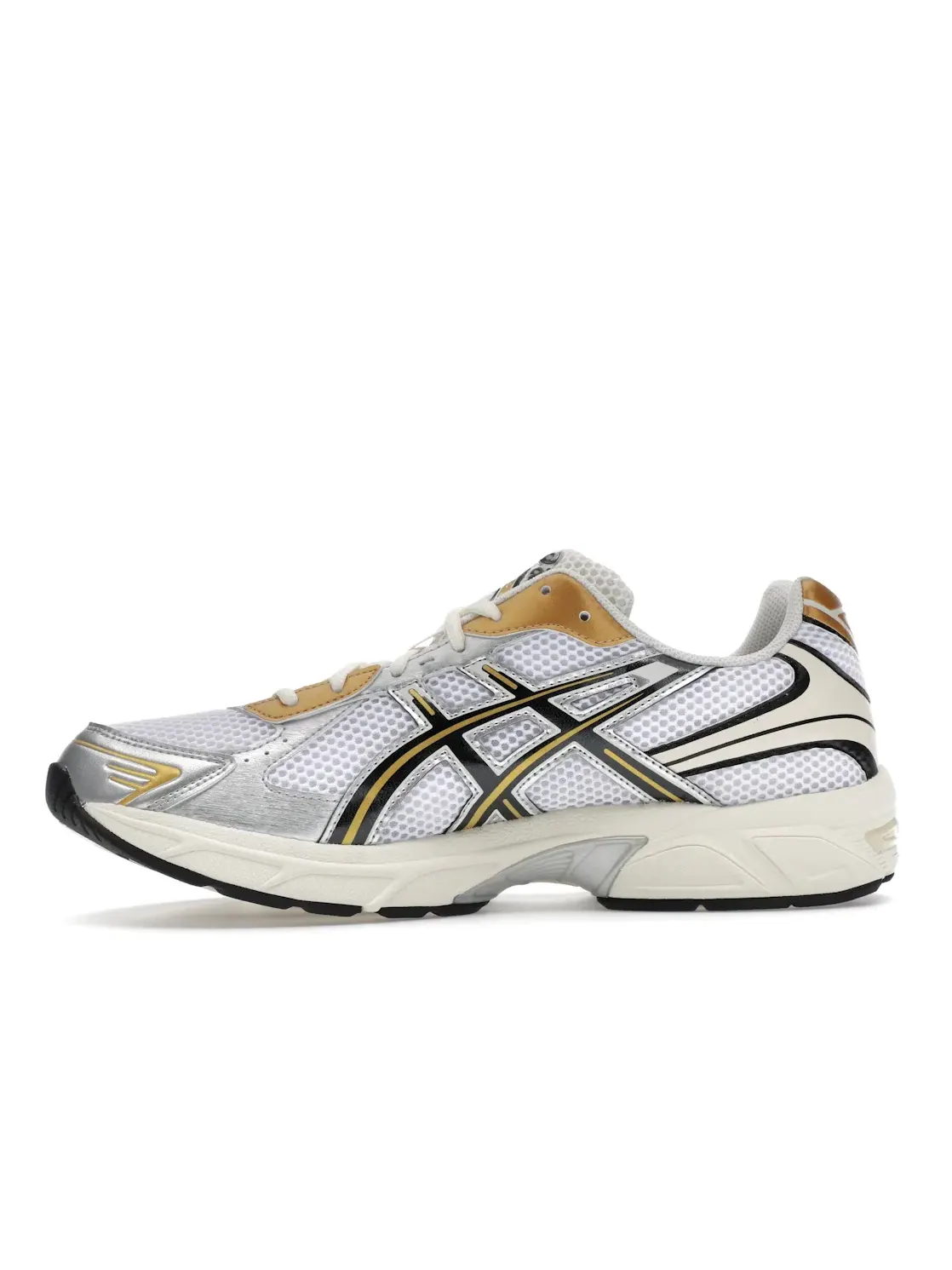 Мужские кроссовки с амортизацией ASICS Gel-1130 — изображение 3 из 4, белый черный золотистый