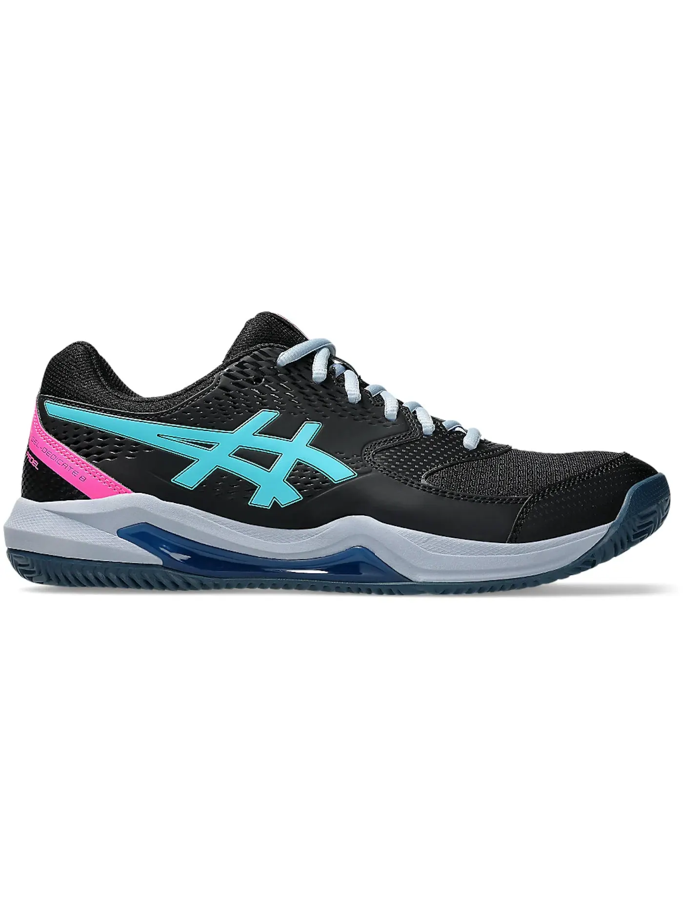 Мужские кроссовки для падела ASICS Gel-Dedicate 8 Padel — изображение 1 из 1, черный/голубой