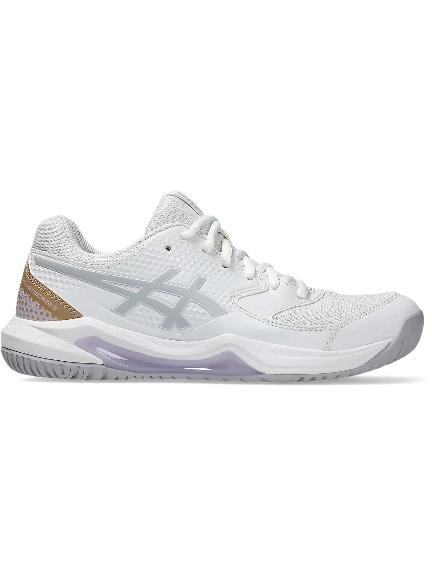 Женские кроссовки для пиклбола ASICS Gel-Dedicate 8 — изображение 1 из 1, белый/фиолетовый