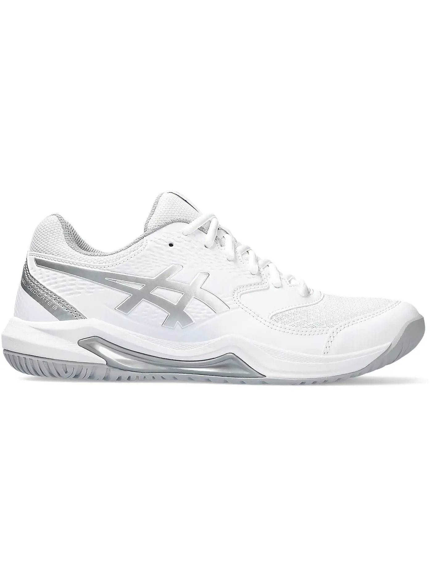 Женские кроссовки для тенниса ASICS Gel-Dedicate 8 — изображение 1 из 1, белый серебристый