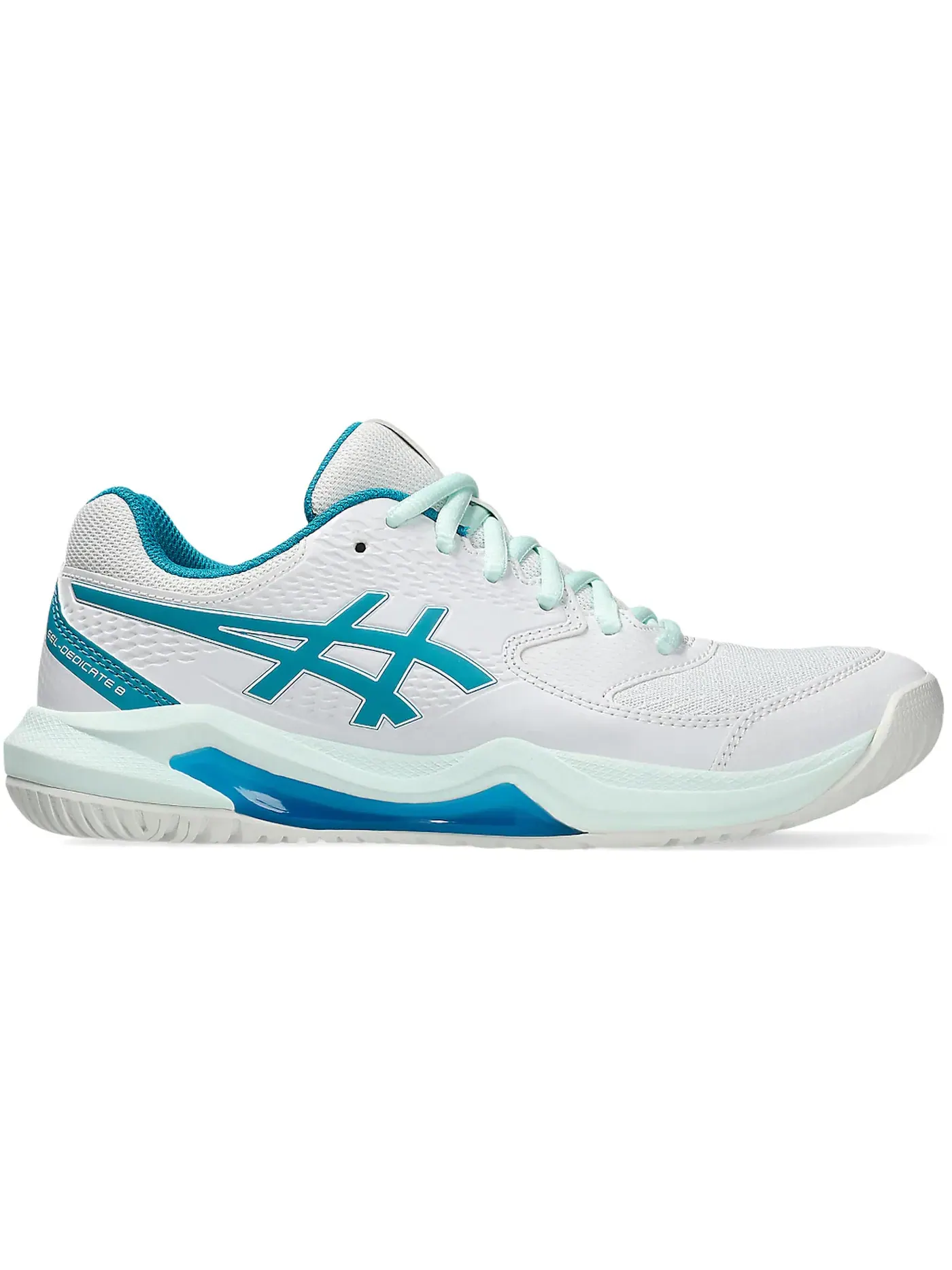 Женские кроссовки для тенниса ASICS Gel-Dedicate 8 — изображение 1 из 1, белый/синий
