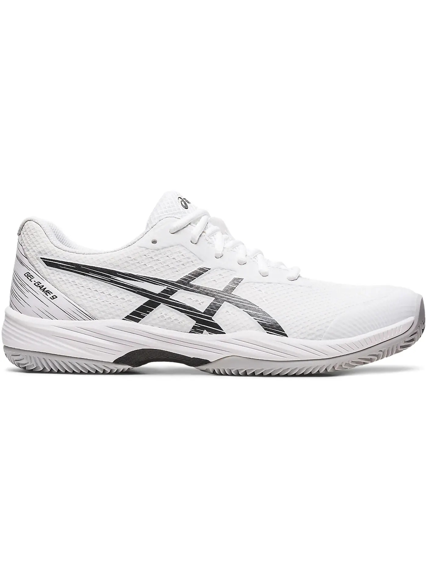 Мужские кроссовки для тенниса ASICS Gel-Game 9 Clay/OC — изображение 1 из 1, белый/черный