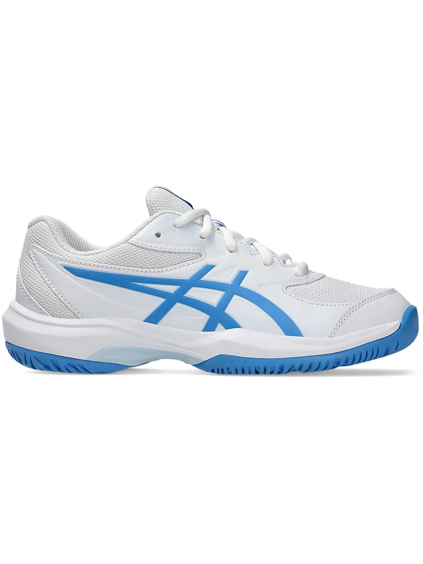 Детские кроссовки для игры в теннис ASICS Gel-Game — изображение 1 из 1, белый/синий