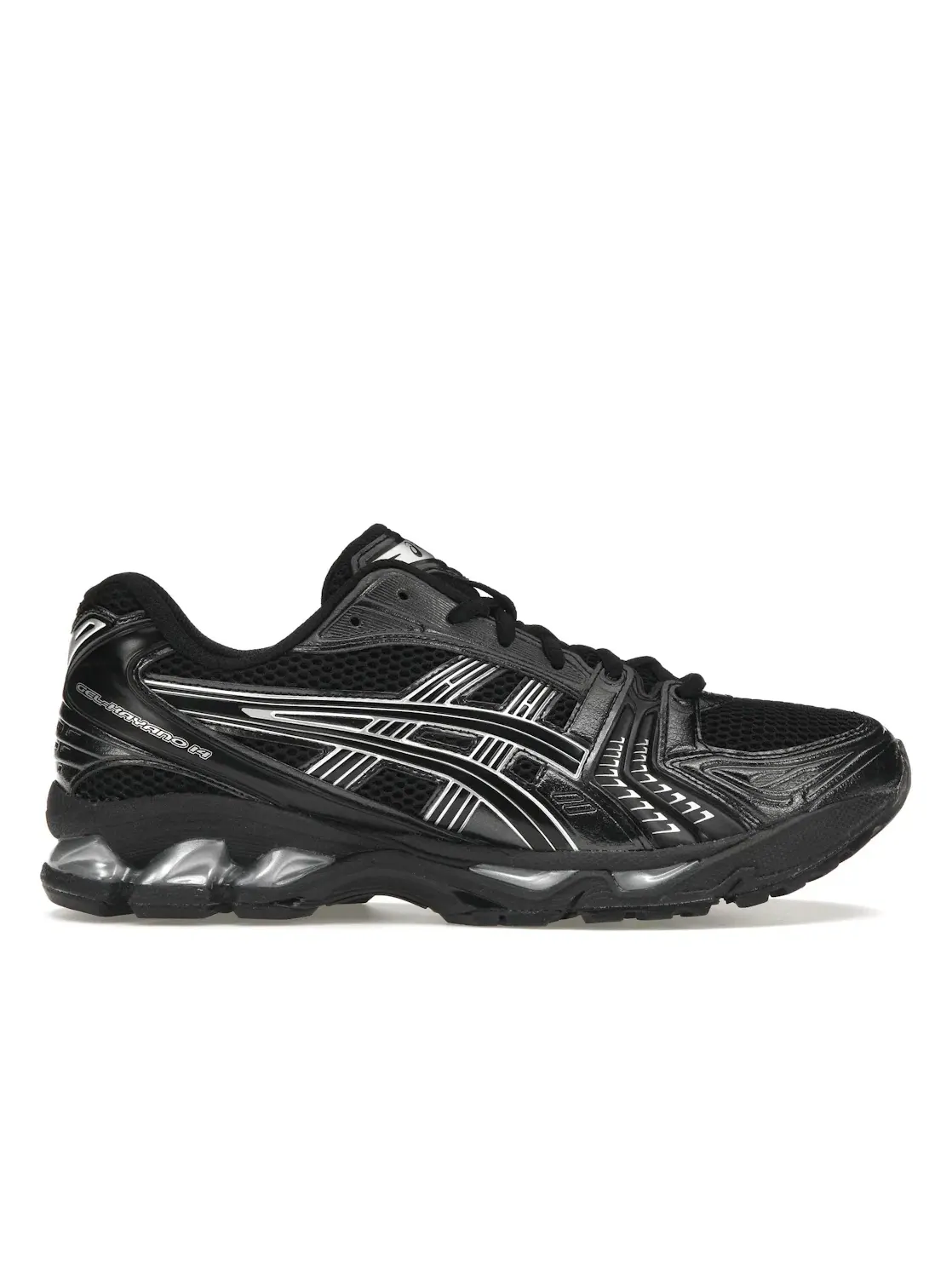 Мужские кроссовки для бега с сетчатым верхом ASICS Gel-Kayano 14 — изображение 1 из 4, черный/серебристый