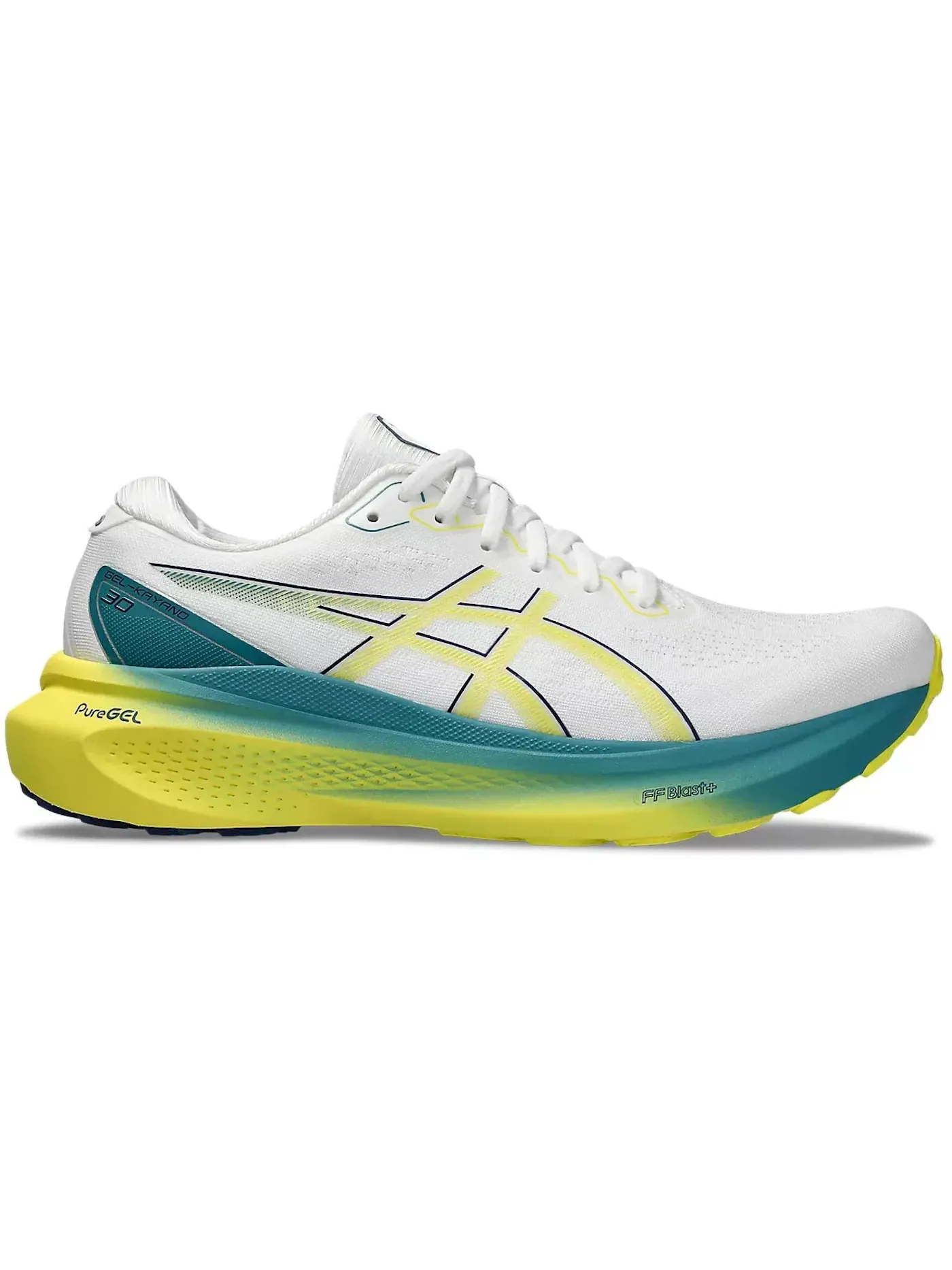 Мужские кроссовки для бега ASICS Gel-Kayano 30 — изображение 1 из 1, белый яркий желтый