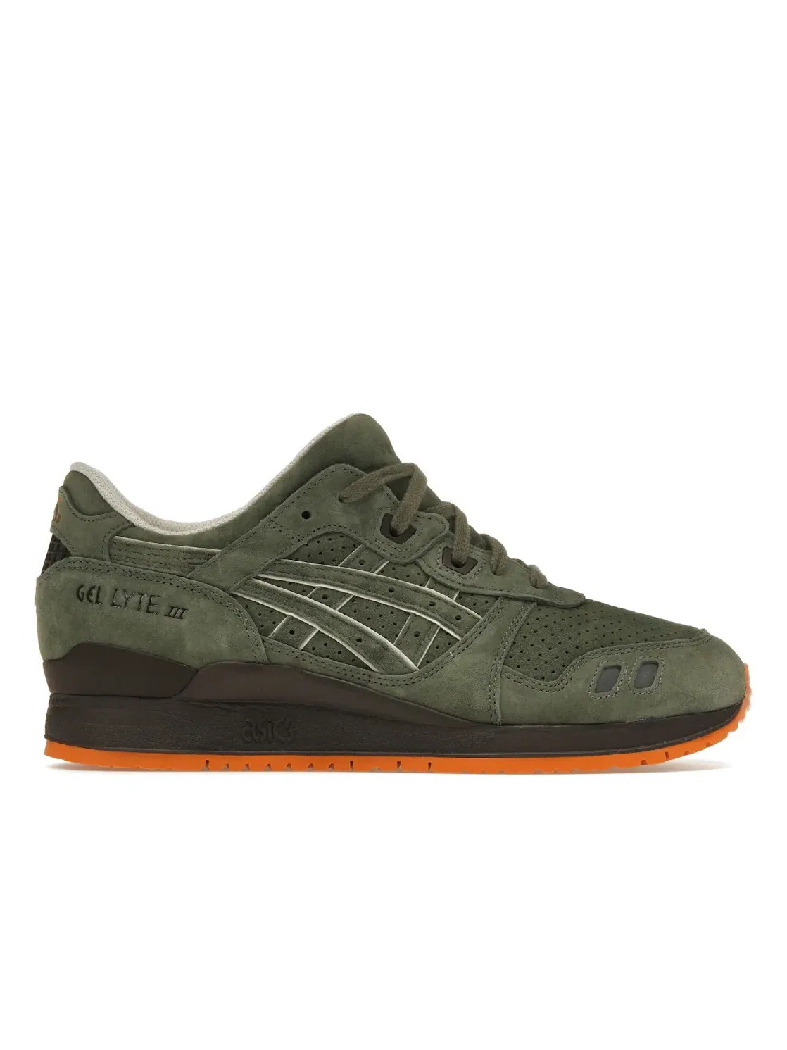 Мужские кроссовки с замшевым верхом ASICS Gel-Lyte III — изображение 1 из 4, оливковый//оранжевый