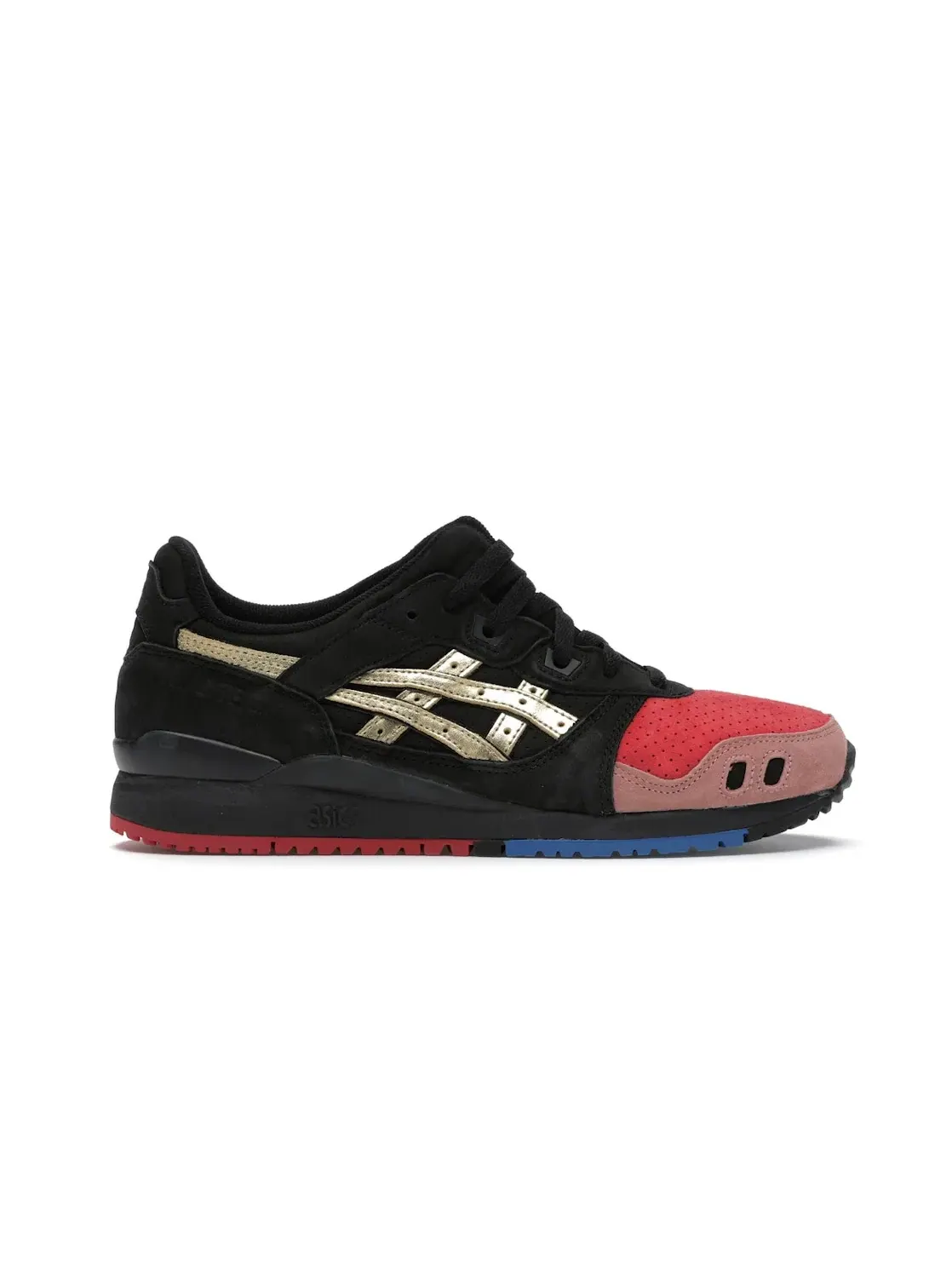 Мужские кроссовки с замшевым верхом ASICS Gel-Lyte III — изображение 1 из 4, черный/золотистый