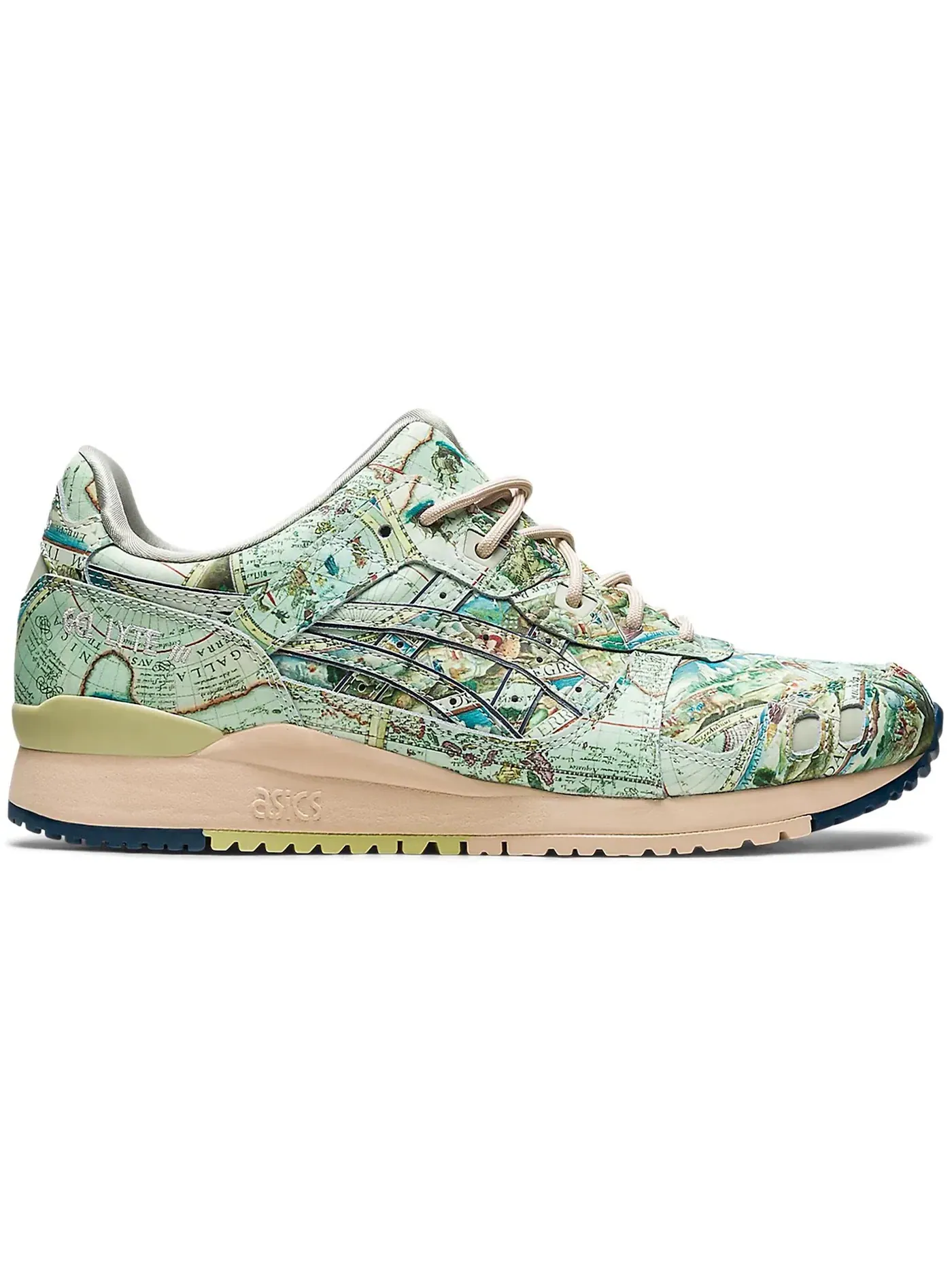 Мужские кроссовки Lifestyle ASICS Gel-Lyte III atmos Aged Map — изображение 1 из 2, зеленый/синий