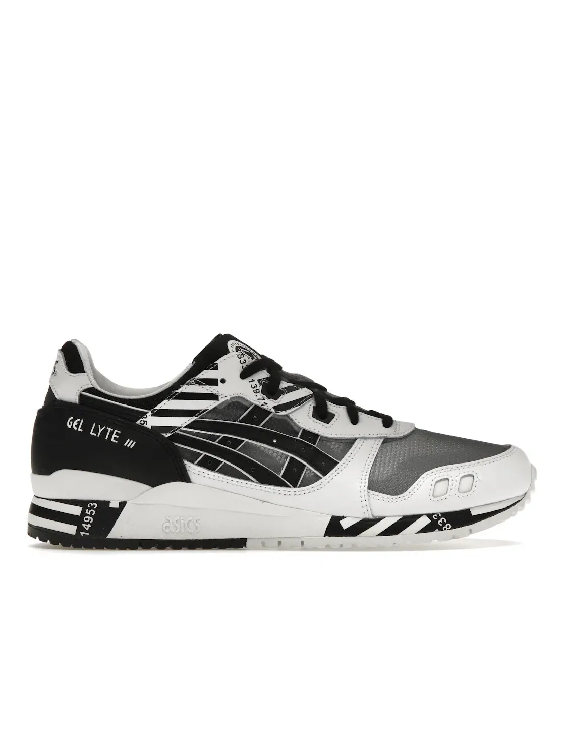 Мужские кроссовки с принтом ASICS Gel-Lyte III — изображение 1 из 4, белый/черный