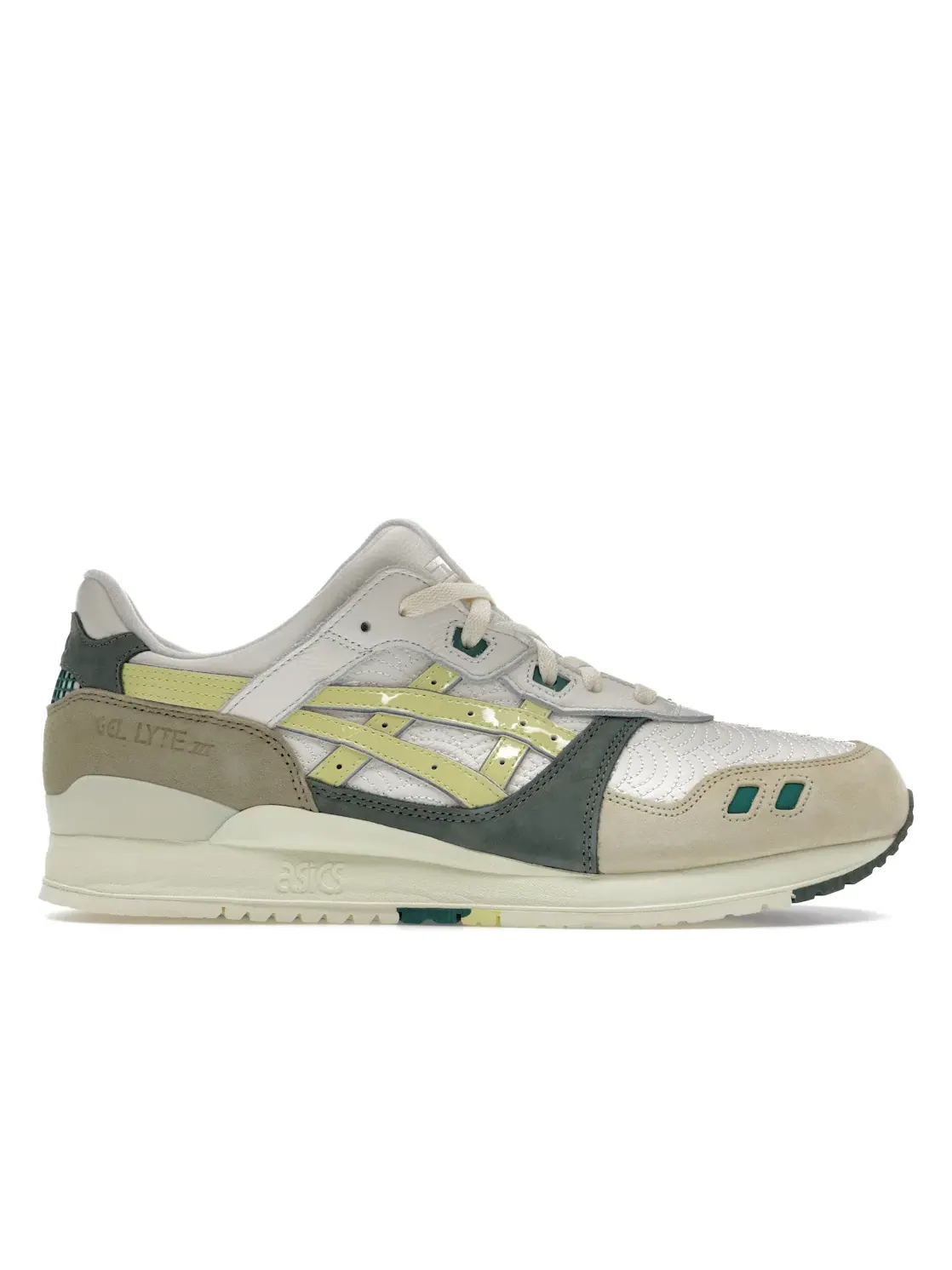 Мужские кроссовки Lifestyle ASICS Gel-Lyte III Kith Brazil ASICS — изображение 1 из 4, кремовый/желтый/зеленый