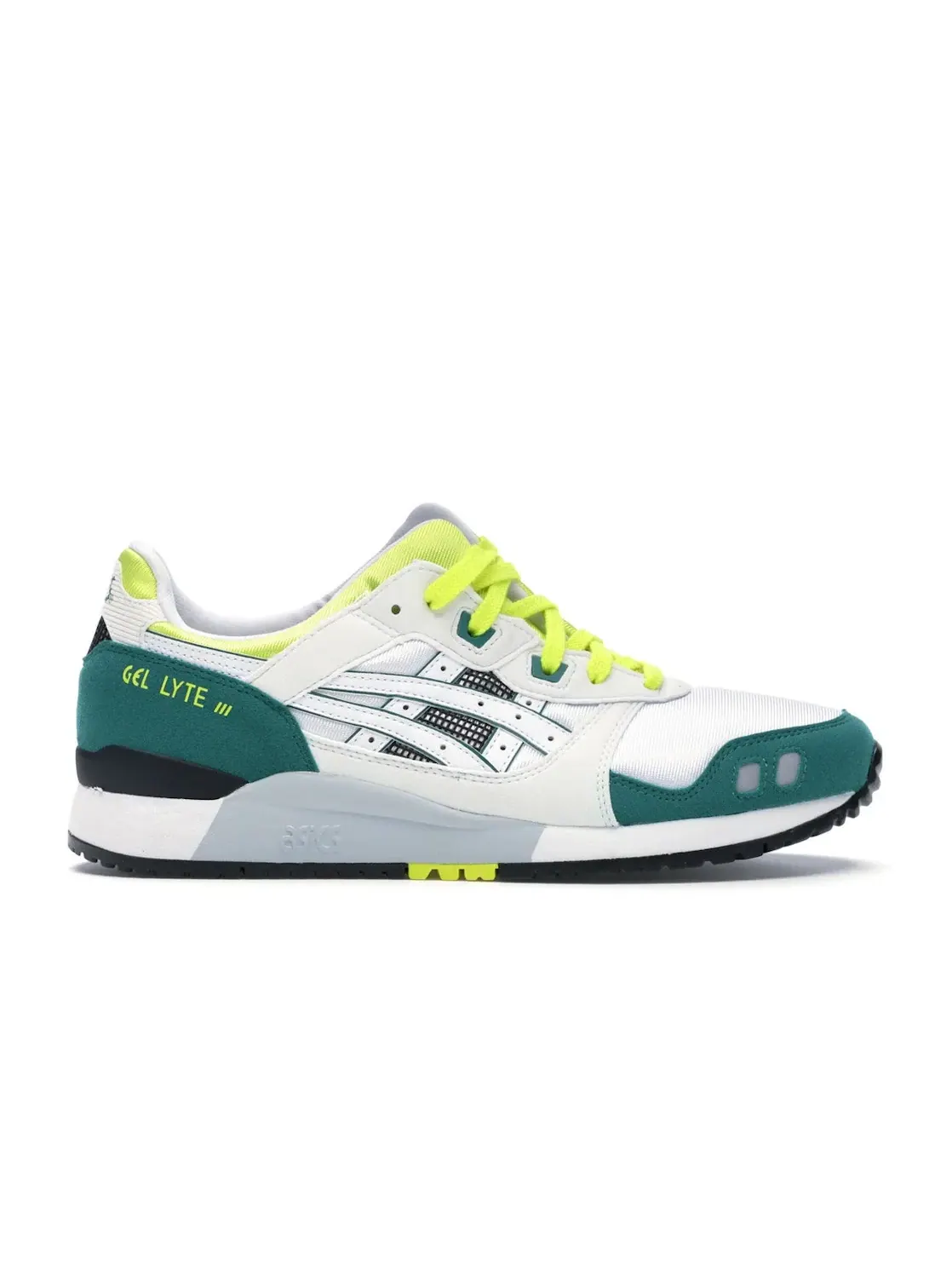 Мужские кроссовки Lifestyle ASICS Gel-Lyte III — изображение 1 из 4, белый/зеленый-желтый