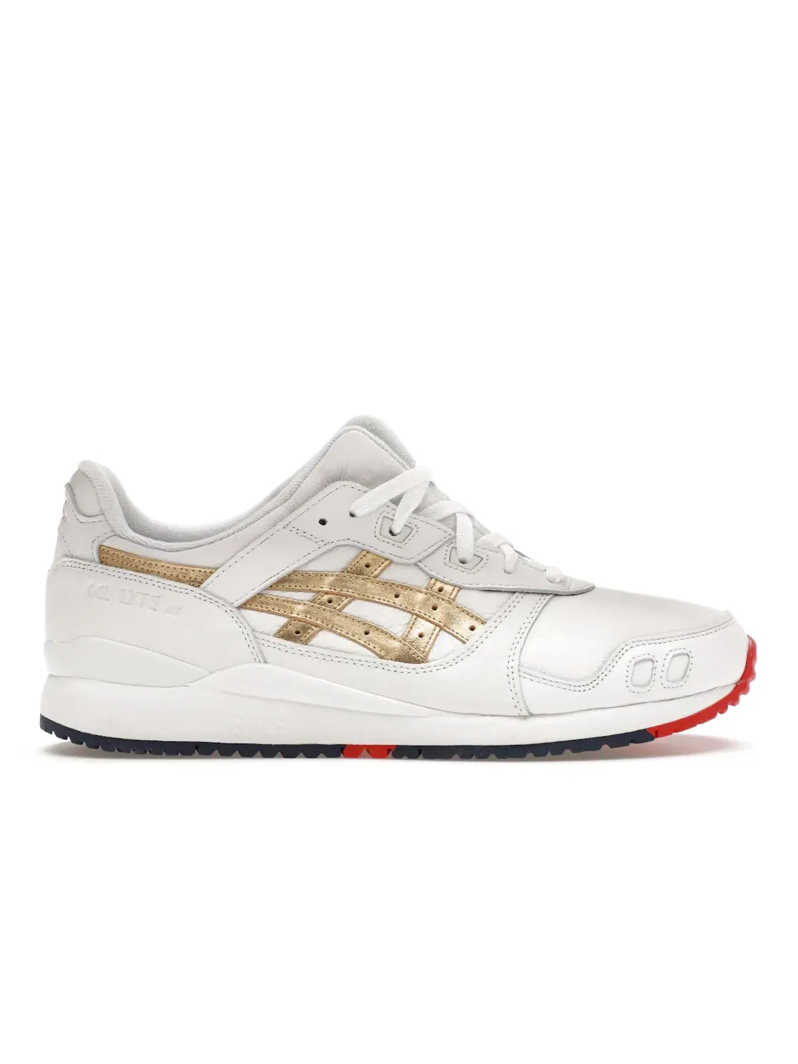 Мужские кроссовки с принтом ASICS Gel-Lyte III Ronnie Fieg Tokyo Trio Super Gold ASICS — изображение 1 из 4, белый/золотистый