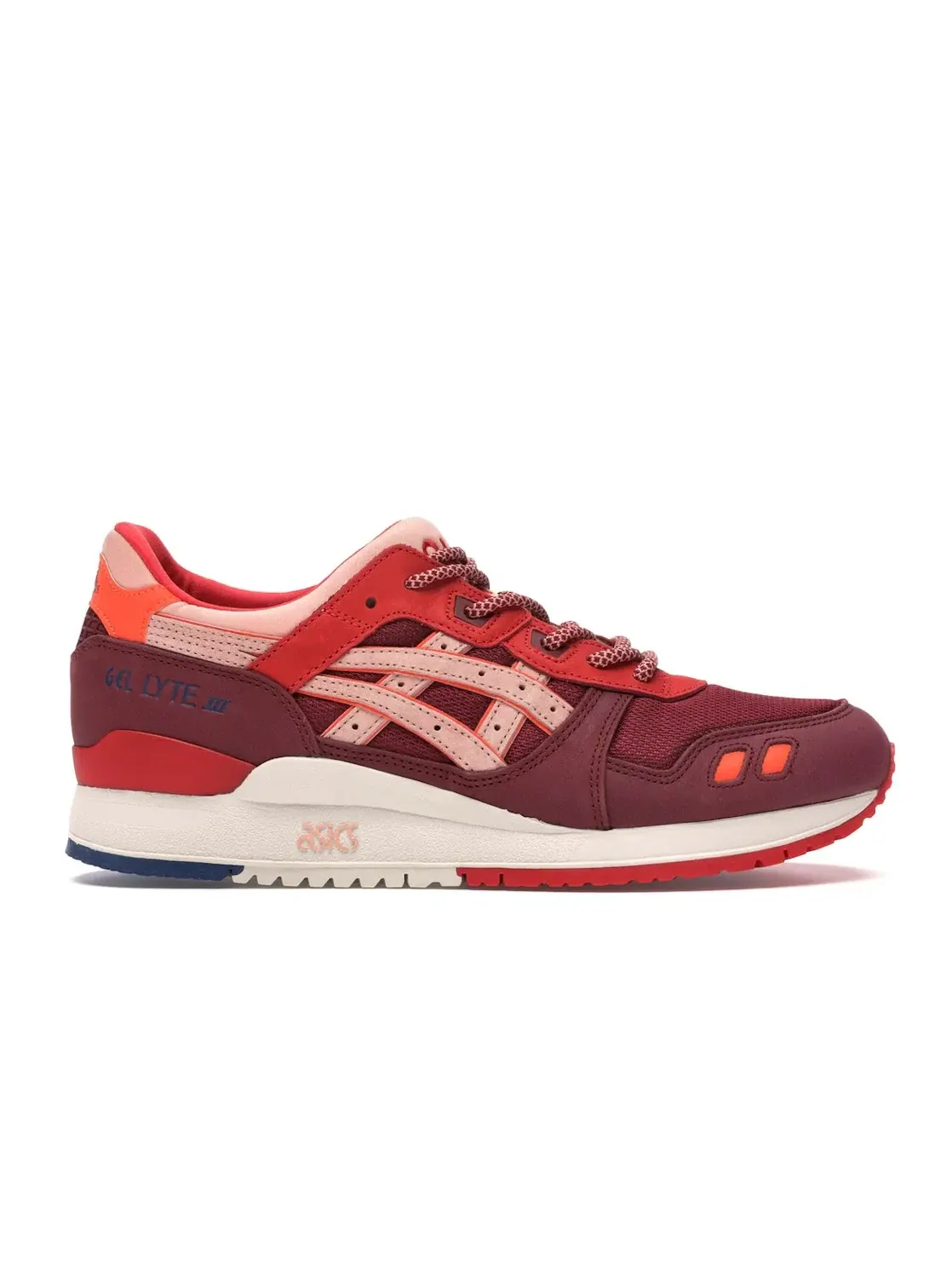 Мужские кроссовки с гелевой технологией ASICS Gel-Lyte III — изображение 1 из 4, бордовый/розовый