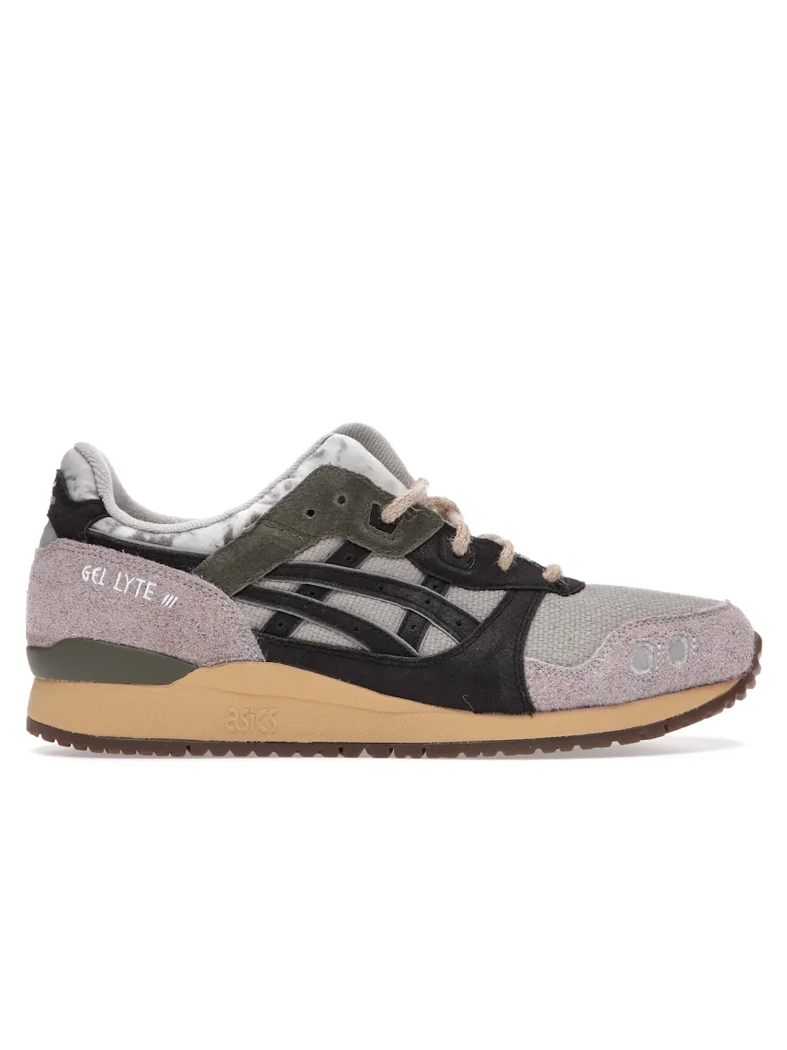 Мужские кроссовки Lifestyle с разделенным язычком ASICS Gel-Lyte III — изображение 1 из 3, бежевый черный