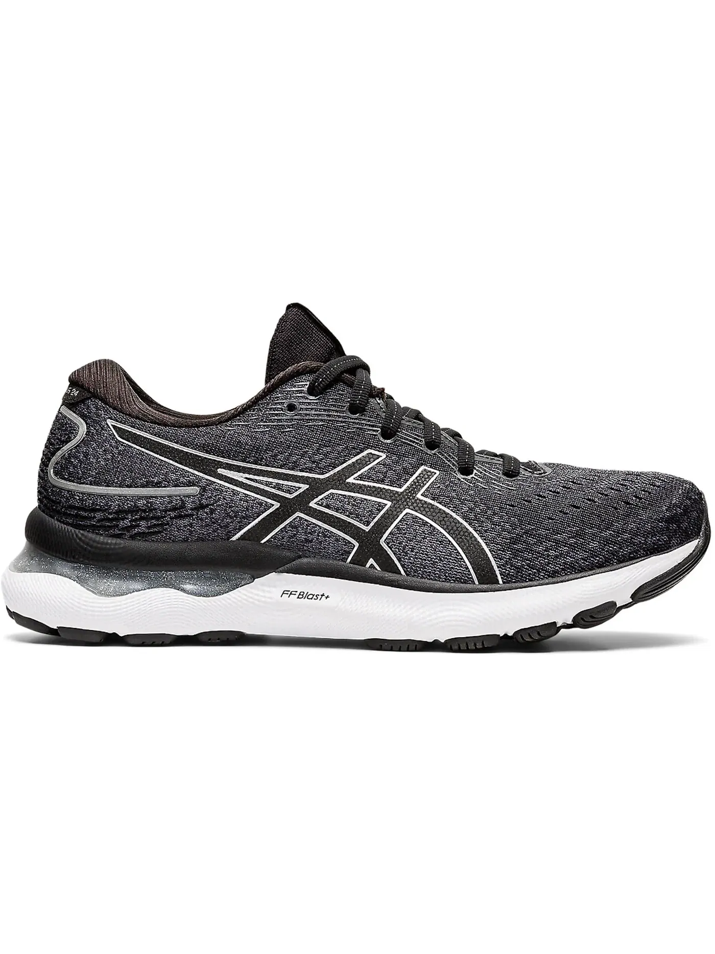 Женские кроссовки для бега ASICS Gel-Nimbus 24 — изображение 1 из 1, черный серебристый
