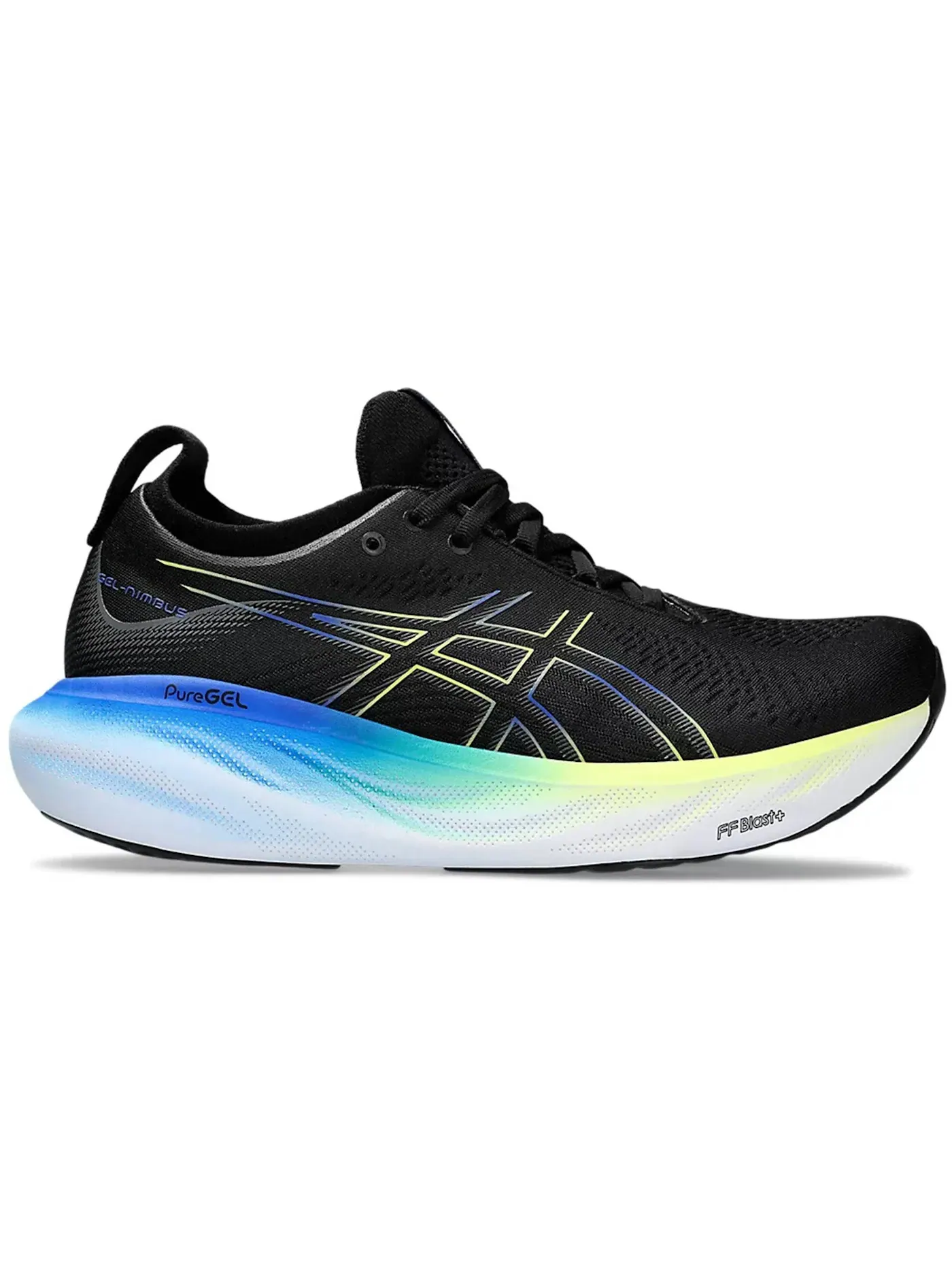 Мужские кроссовки для бега ASICS Gel-Nimbus 25 — изображение 1 из 1, черный желтый