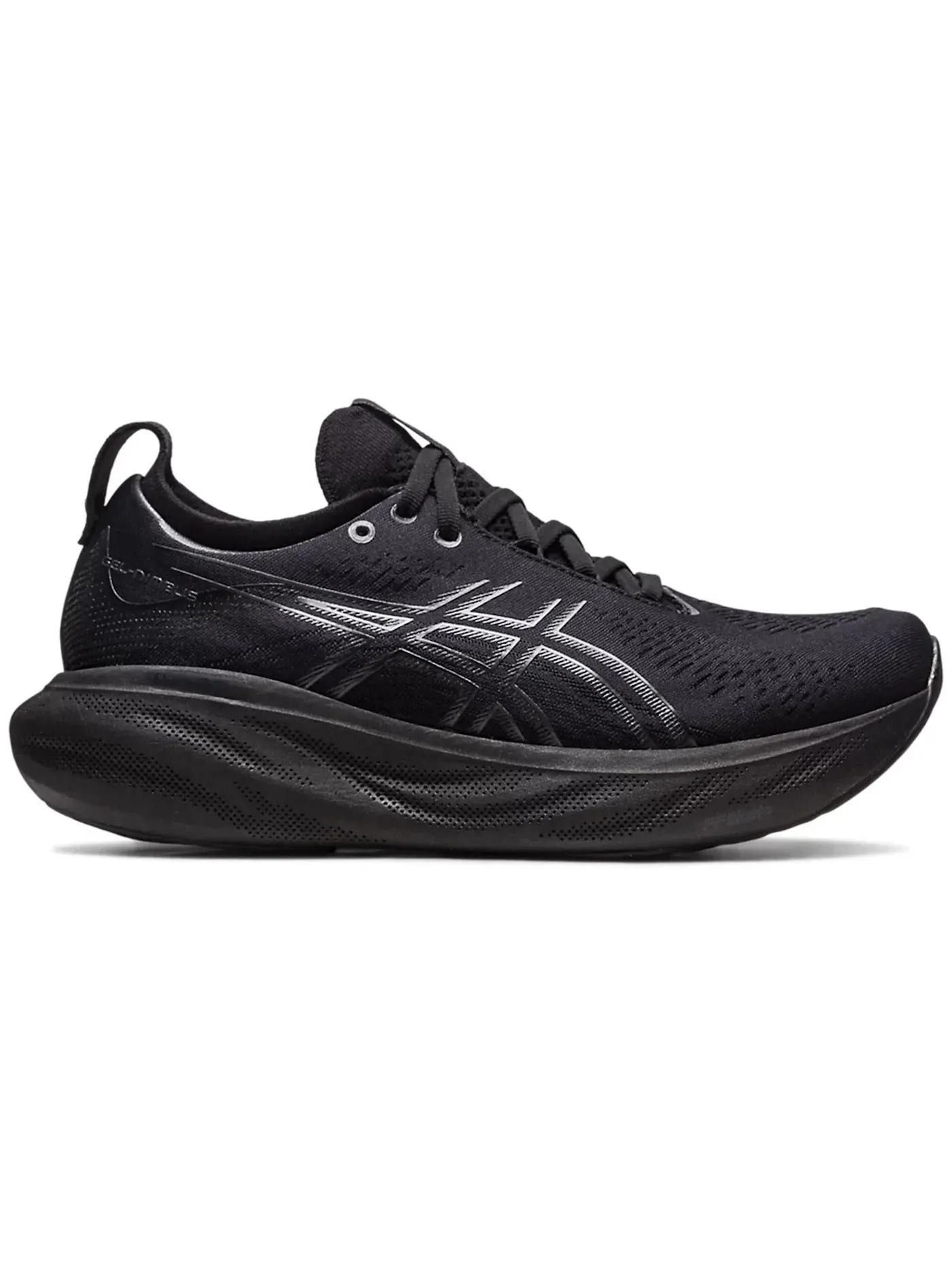 Женские кроссовки для бега ASICS Gel-Nimbus 25 — изображение 1 из 1, черный/графитовый серый
