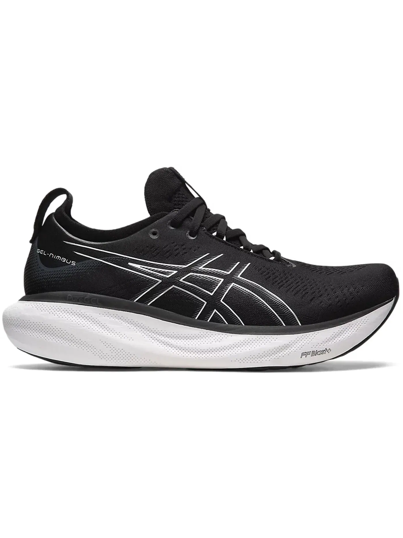 Мужские кроссовки с амортизацией ASICS Gel-Nimbus 25 — изображение 1 из 1, черный/серебристый