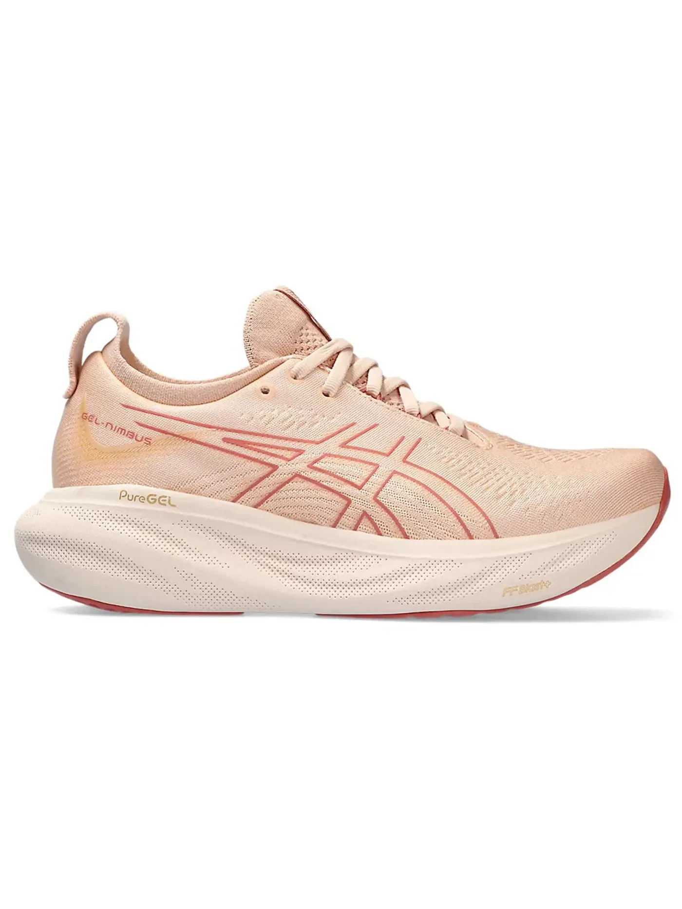 Женские кроссовки с амортизацией ASICS Gel-Nimbus 25, Pale Apricot Light Garnet — изображение 1 из 1