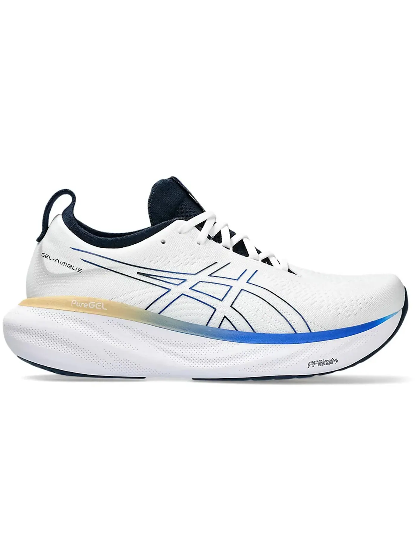 Мужские кроссовки для бега с технологией GEL ASICS Gel-Nimbus 25 — изображение 1 из 1, белый синий