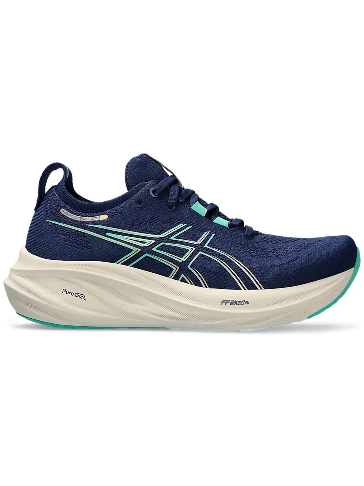 Женские кроссовки для бега ASICS Gel-Nimbus 26 — изображение 1 из 1, синий зеленый