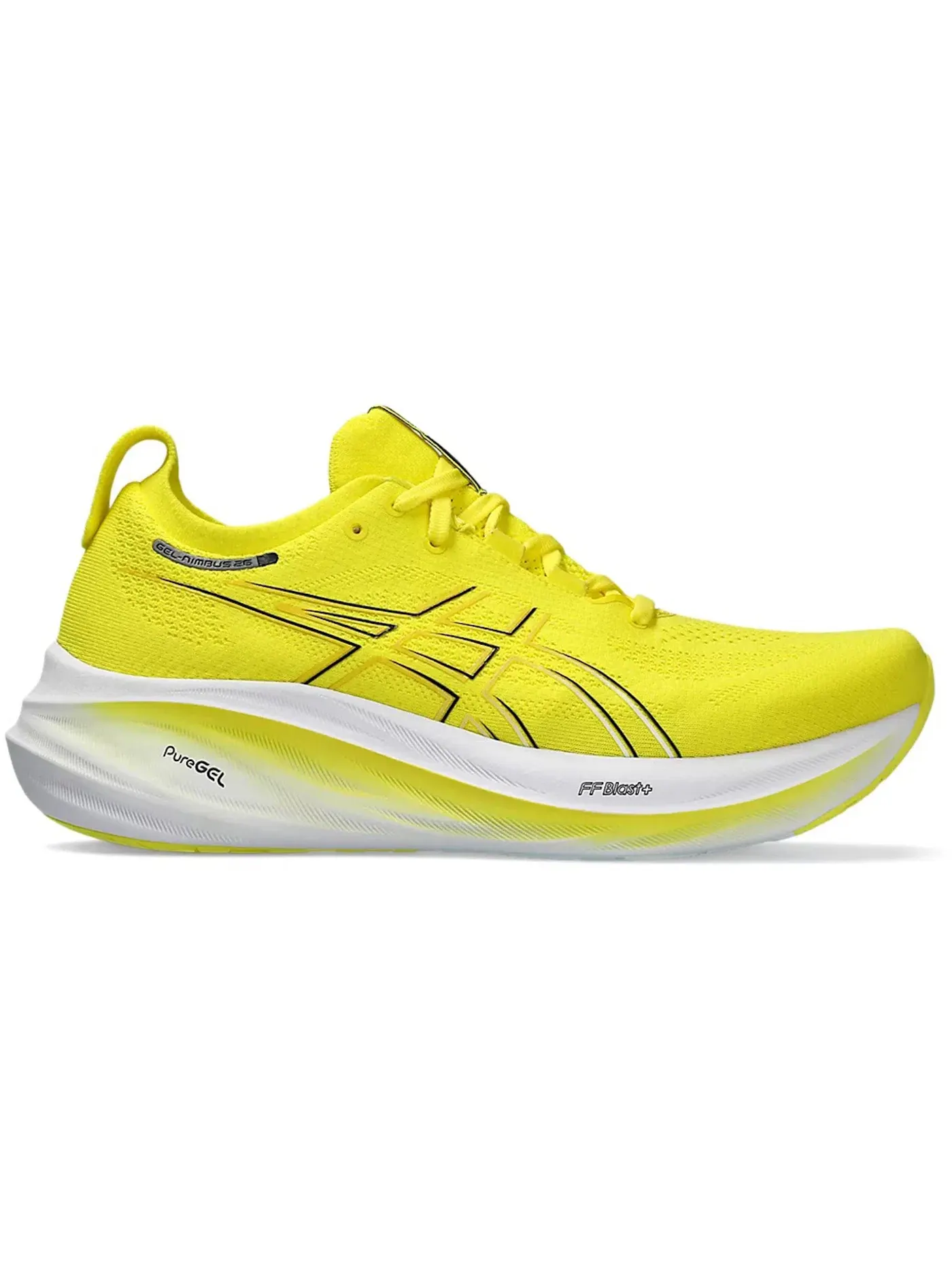 Мужские кроссовки для бега с технологией GEL ASICS Gel-Nimbus 26 ASICS — изображение 1 из 1, яркий желтый черный