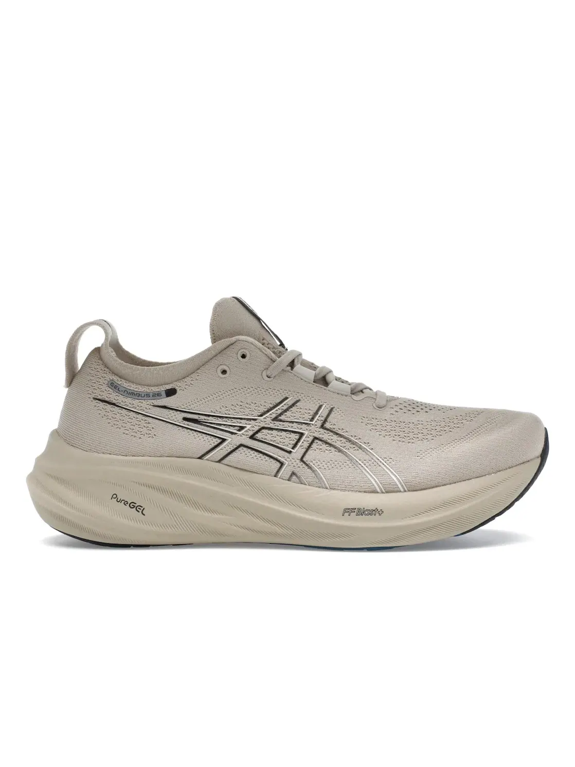 Мужские кроссовки для бега с сетчатым верхом ASICS Gel-Nimbus 26 — изображение 1 из 4, серый черный