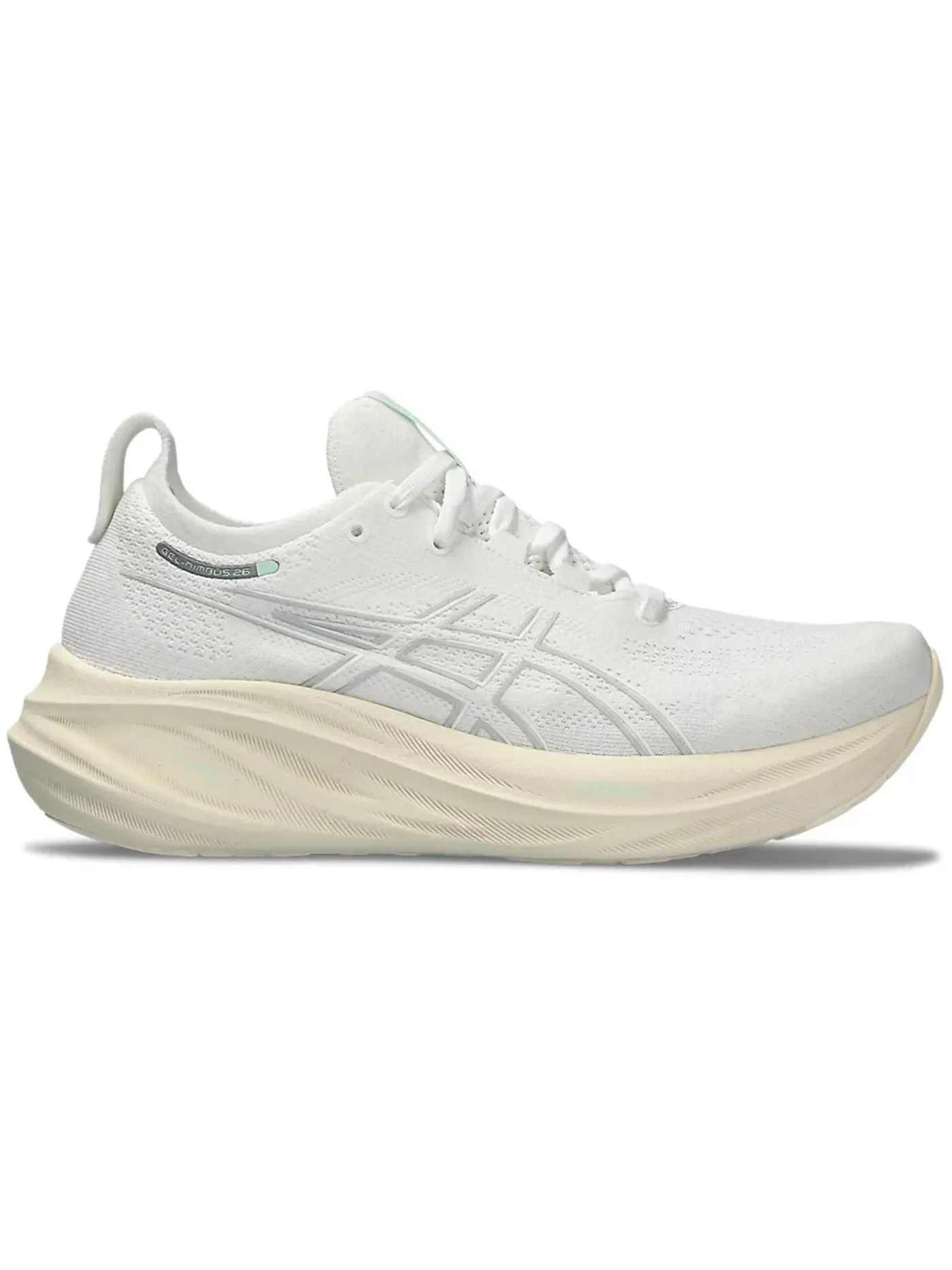 Женские кроссовки для бега ASICS Gel-Nimbus 26 — изображение 1 из 1, белый/белый