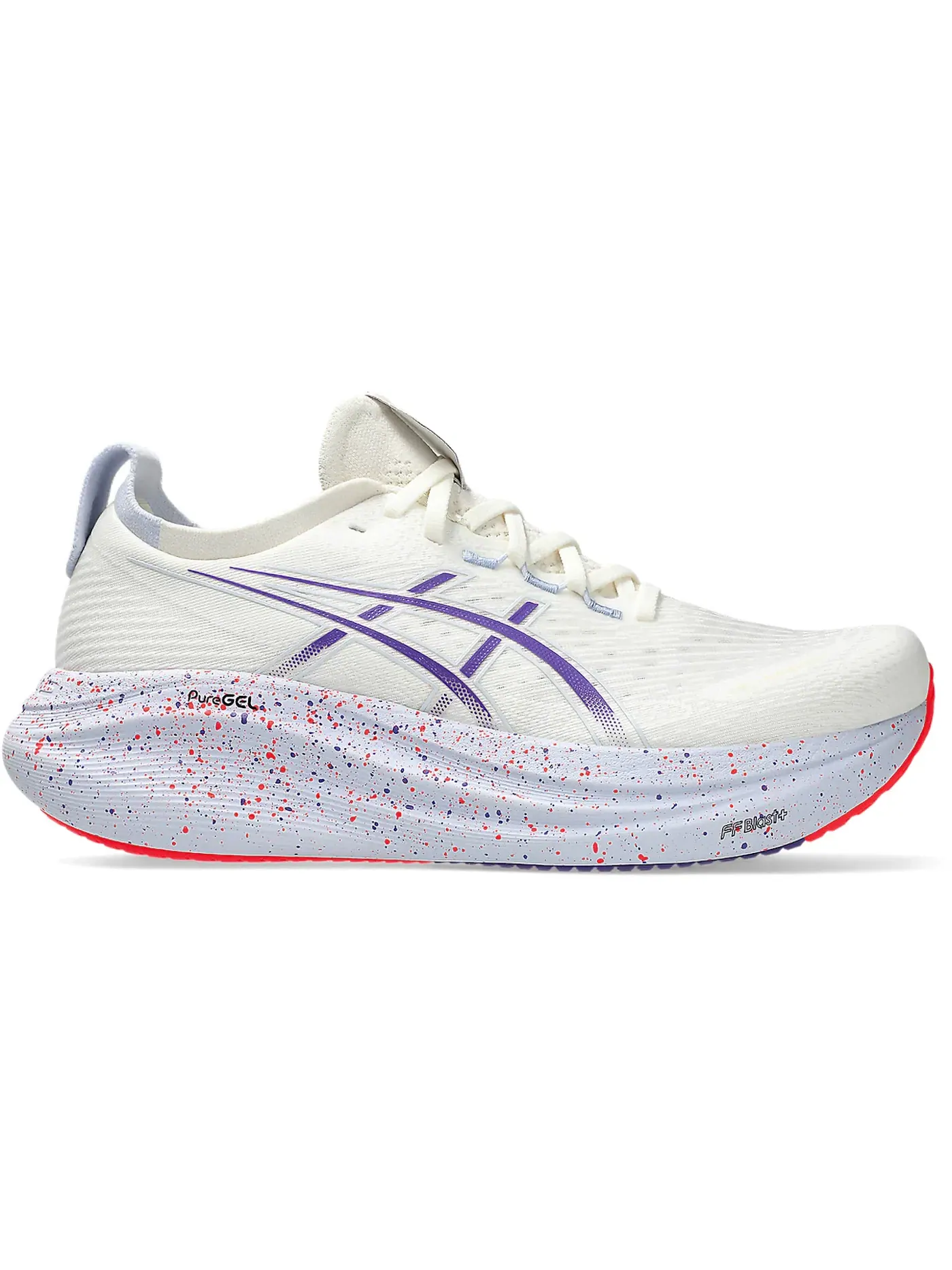 Мужские кроссовки для бега ASICS Gel-Nimbus 27 — изображение 1 из 1, кремовый/фиолетовый