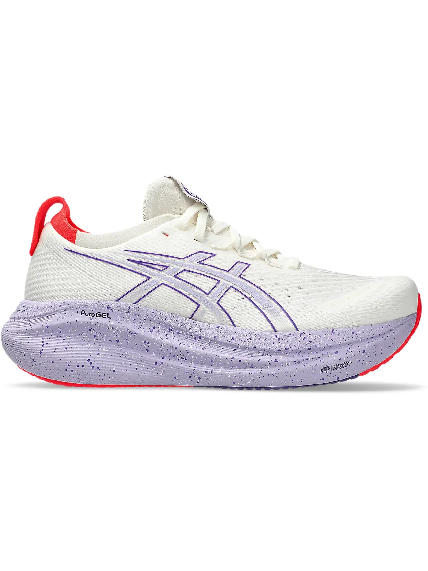 Женские кроссовки для бега ASICS Gel-Nimbus 27 — изображение 1 из 1, кремовый/фиолетовый