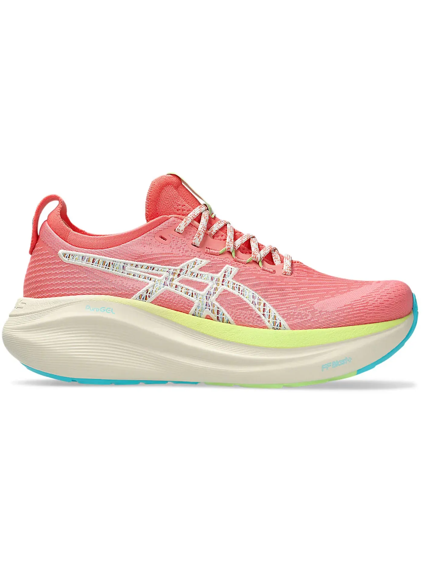 Женские кроссовки для бега с амортизацией ASICS Gel-Nimbus 27 TR, Nature Bathing/Guava — изображение 1 из 1